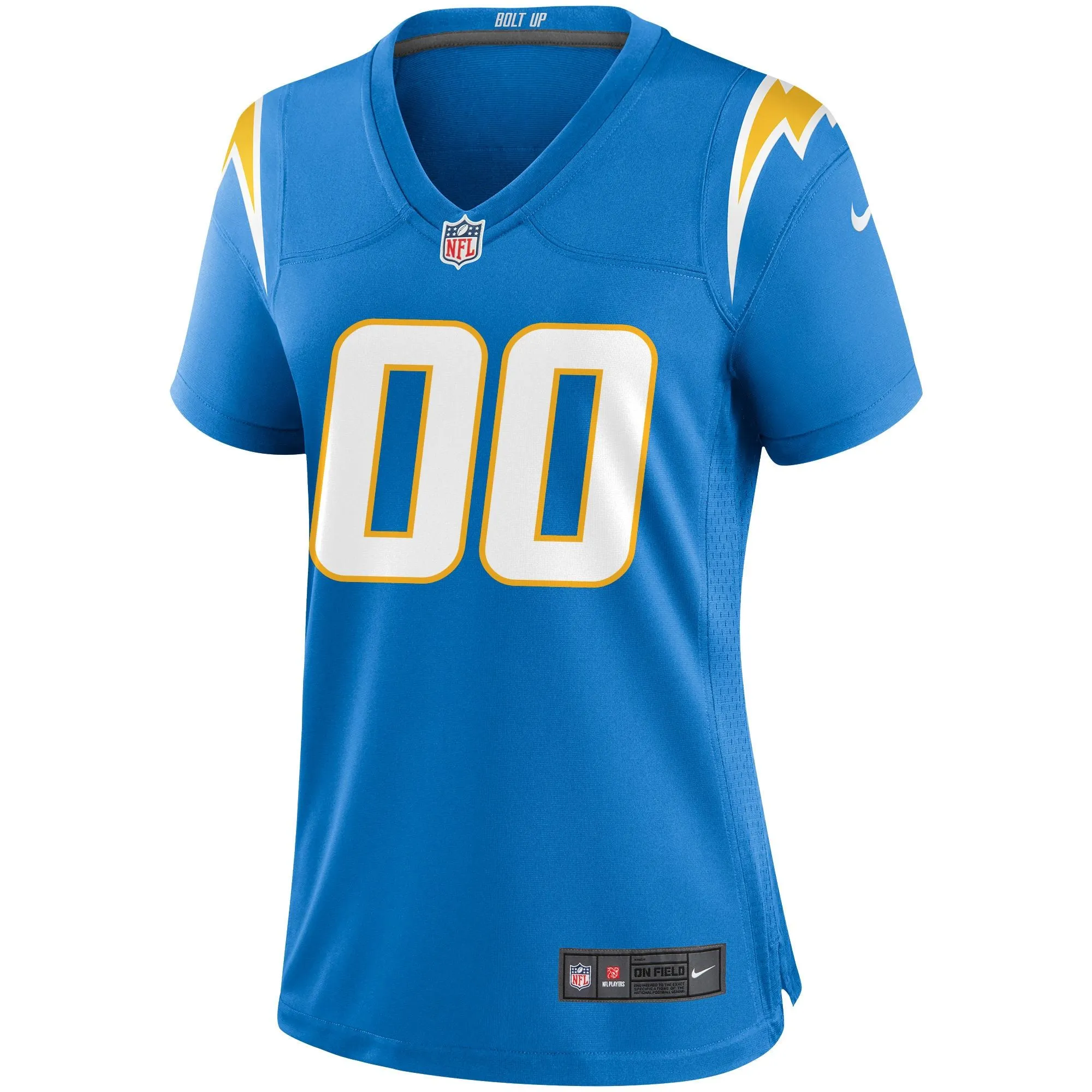 Los Angeles Chargers  Women's Custom Game Jersey - Powder Blue