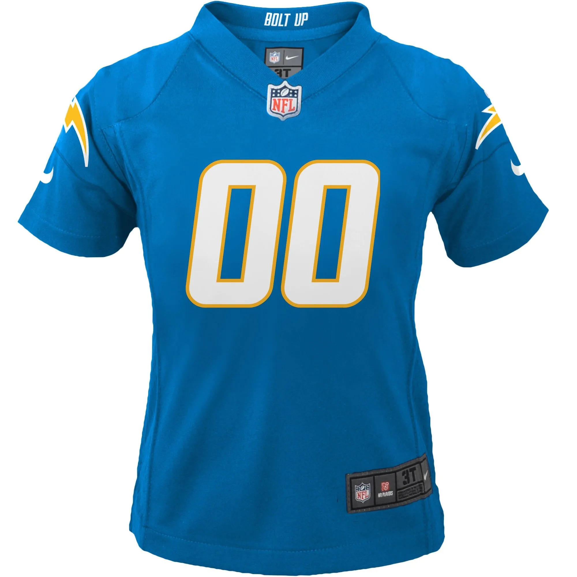 Los Angeles Chargers  Youth Custom Game Jersey - Powder Blue