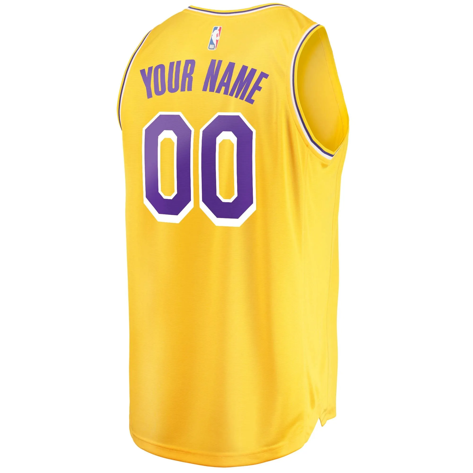 Los Angeles Lakers Fanatics Branded Youth Fast Break Custom Replica Jersey Gold - Icon Edition