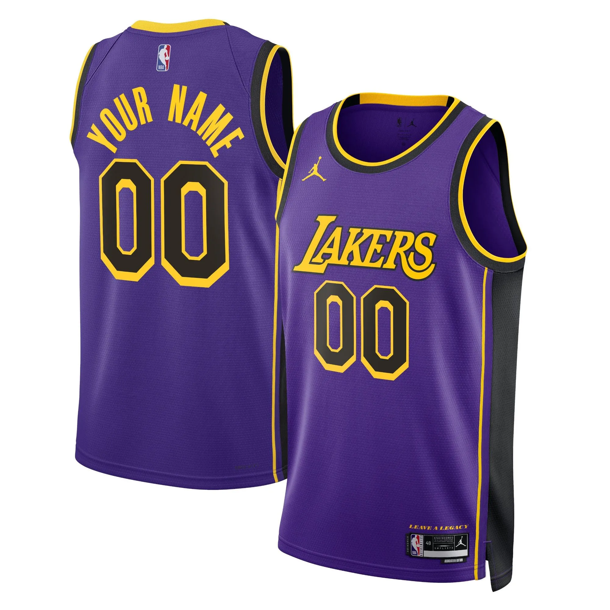 Los Angeles Lakers Jordan Brand Unisex 2022/23 Swingman Custom Jersey - Statement Edition - Purple