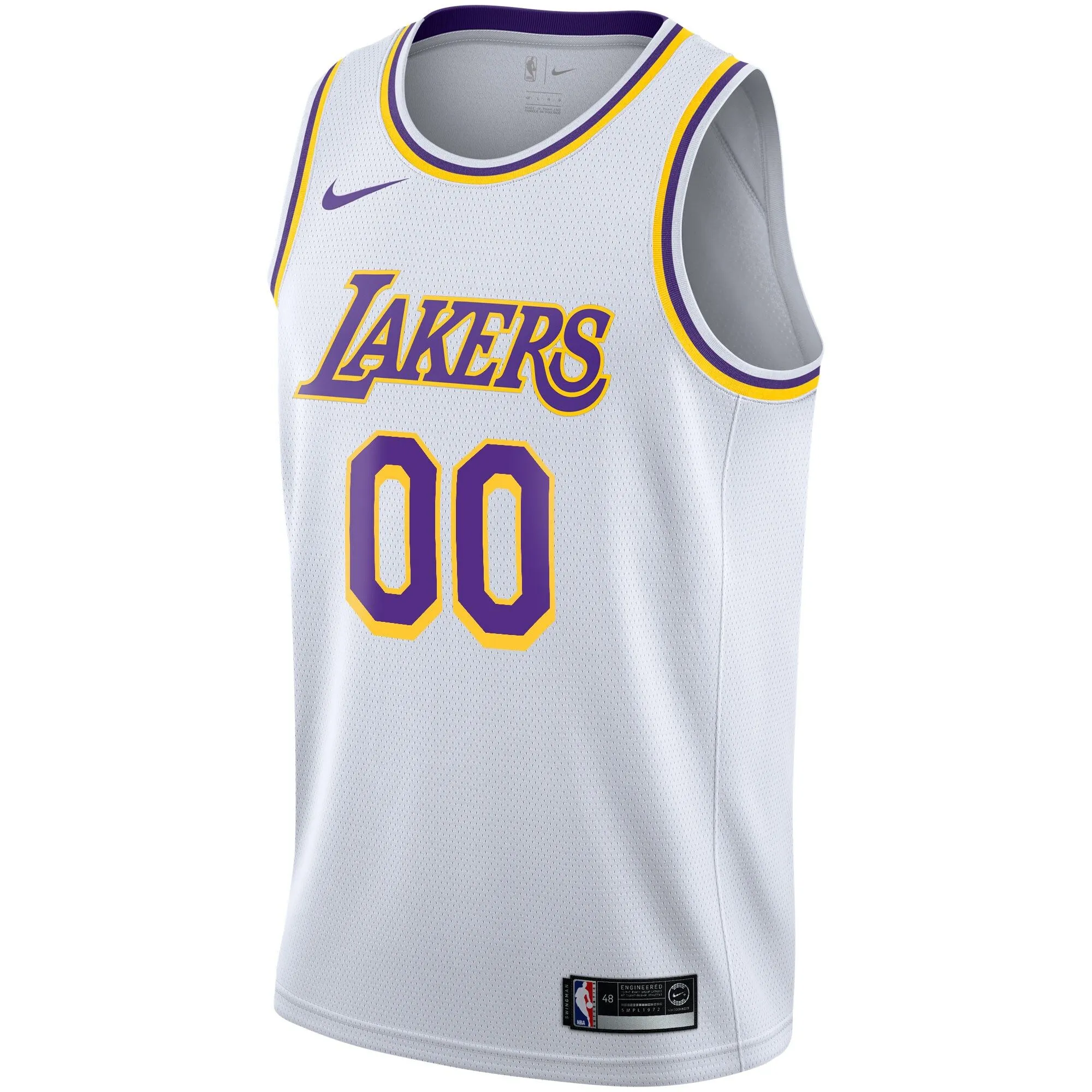 Los Angeles Lakers  2020/21 Swingman Custom Jersey - Association Edition - White