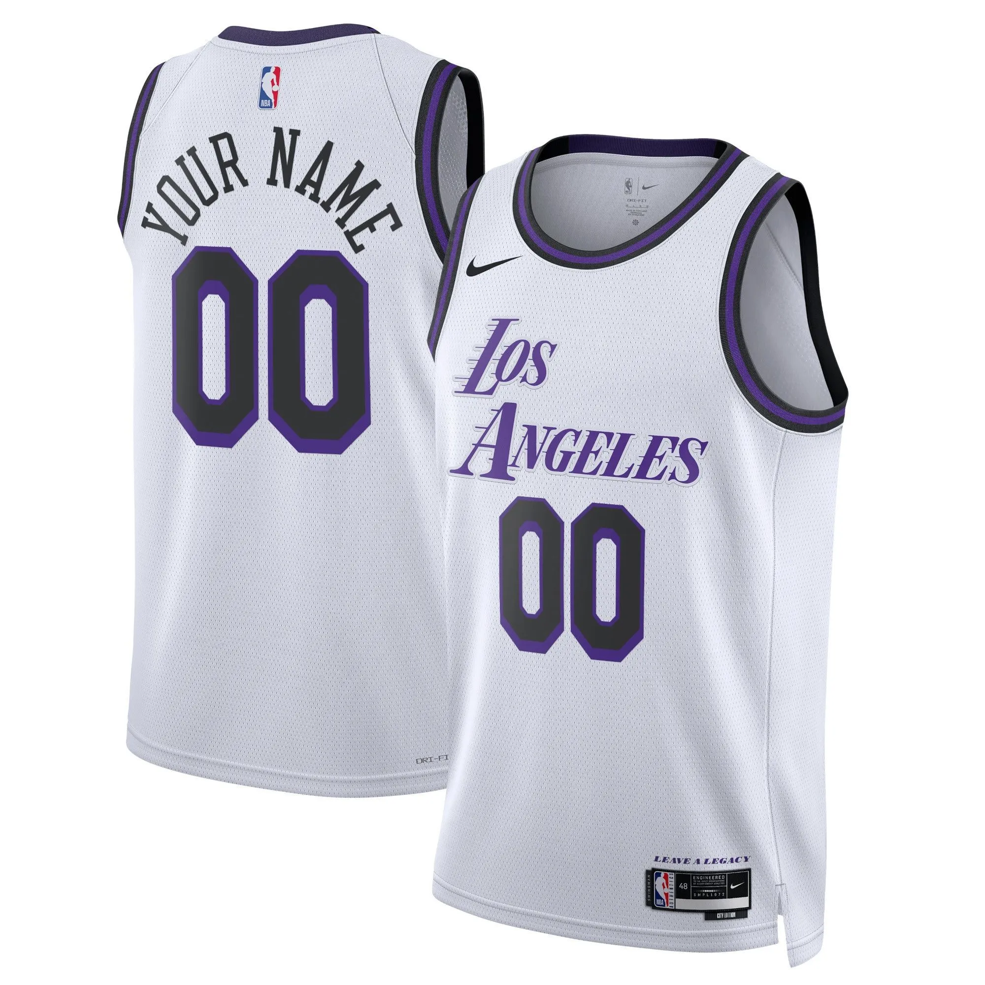 Los Angeles Lakers  Unisex 2022/23 Swingman Custom Jersey - City Edition - White