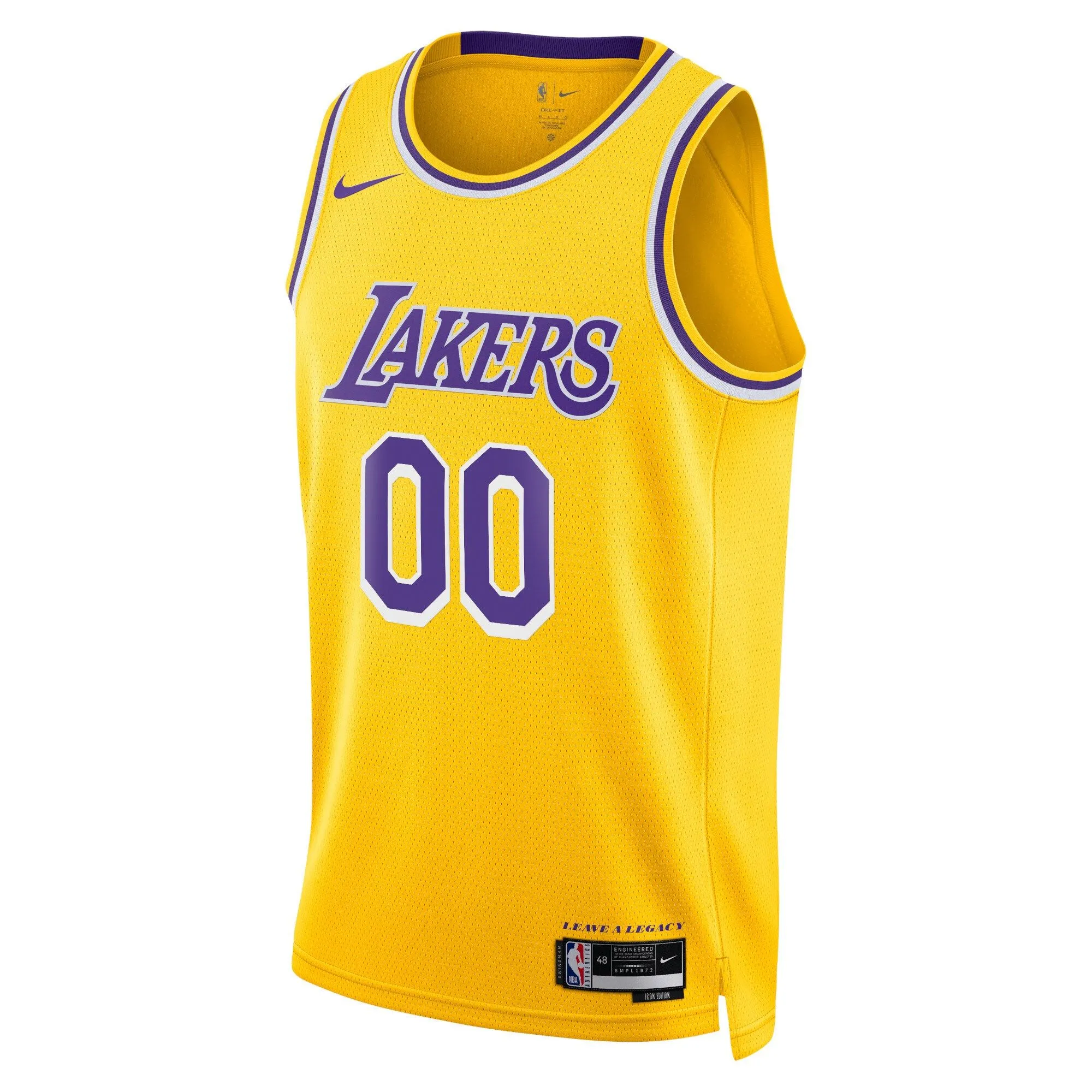 Los Angeles Lakers  Unisex Swingman Custom Jersey Gold - Icon Edition