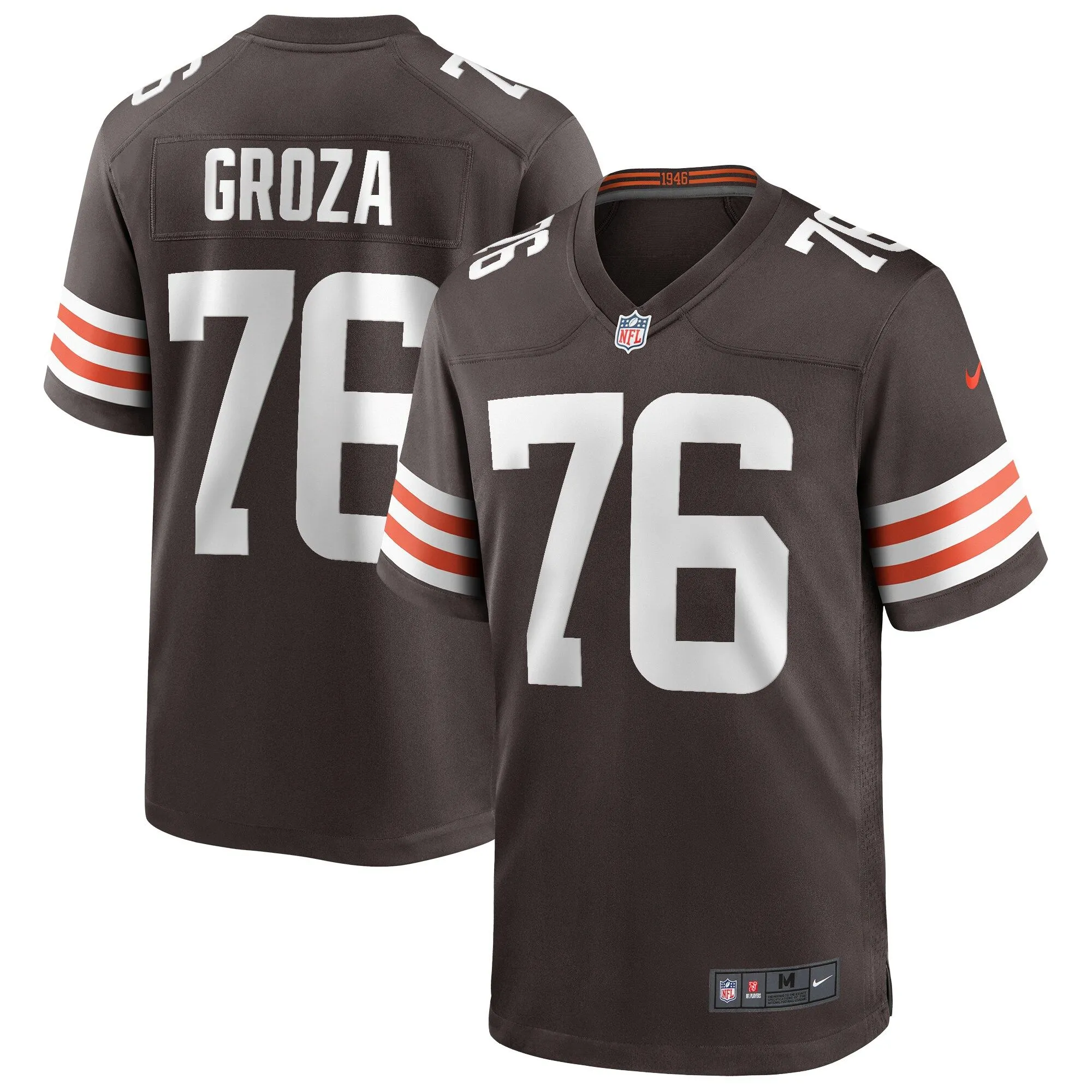 Lou Groza Cleveland Browns  Game Retired Player Jersey - Brown