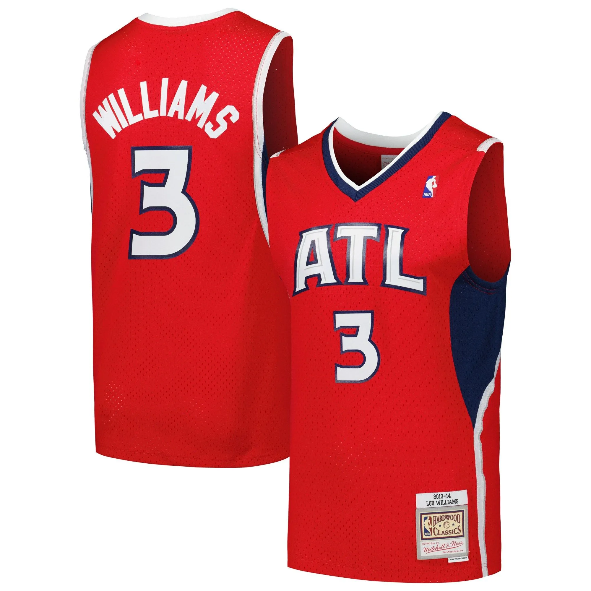 Lou Williams Atlanta Hawks Mitchell & Ness 2001/02 Hardwood Classics Swingman Jersey - Red