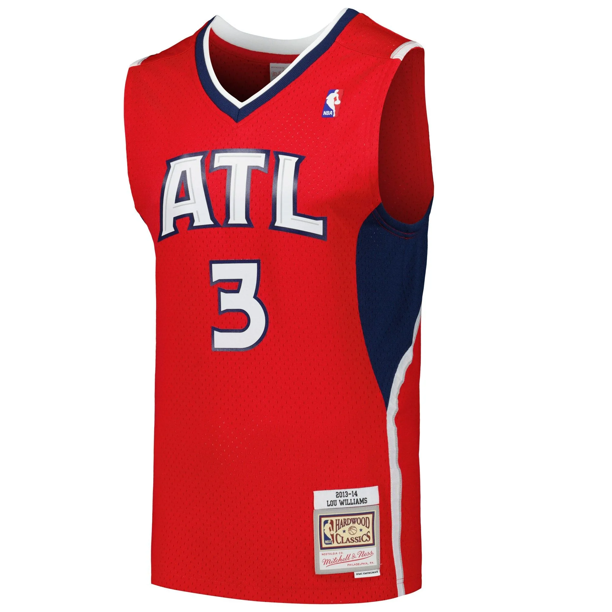 Lou Williams Atlanta Hawks Mitchell & Ness 2001/02 Hardwood Classics Swingman Jersey - Red