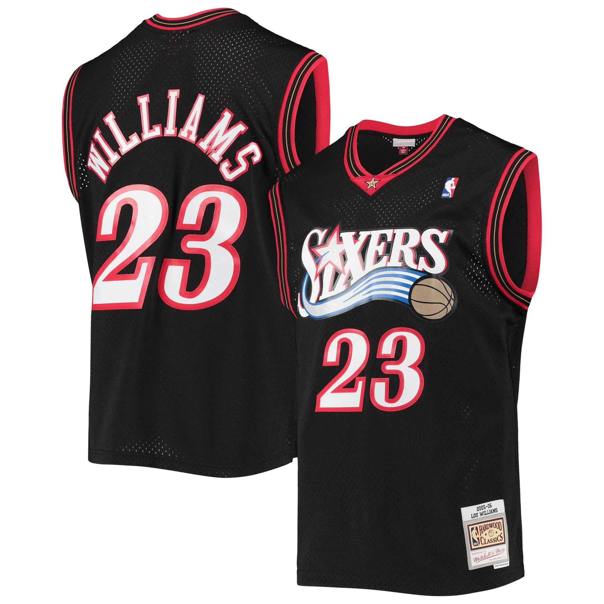 Lou Williams Philadelphia 76ers Mitchell & Ness 2005/06 Hardwood Classics Swingman Jersey - Black