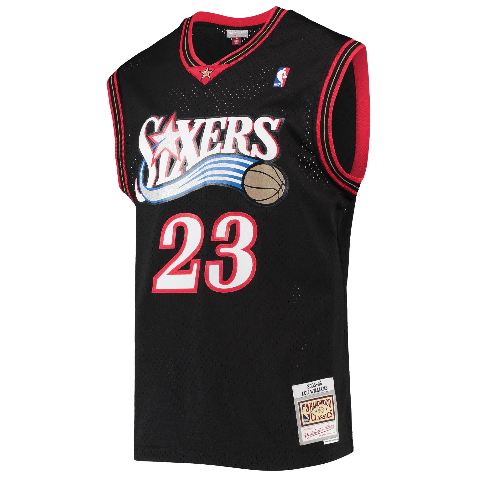 Lou Williams Philadelphia 76ers Mitchell & Ness 2005/06 Hardwood Classics Swingman Jersey - Black