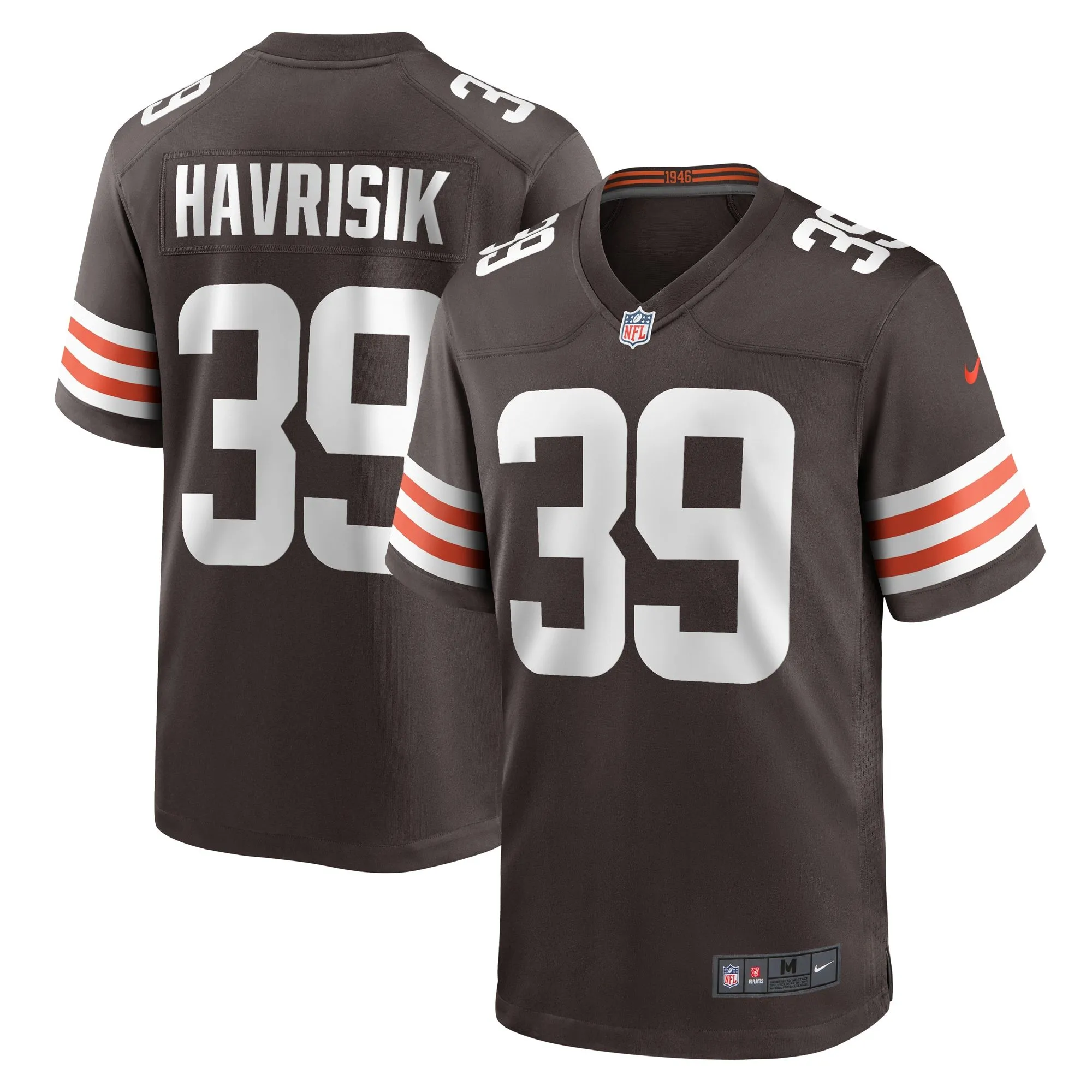 Lucas Havrisik Cleveland Browns  Team Game Jersey -  Brown