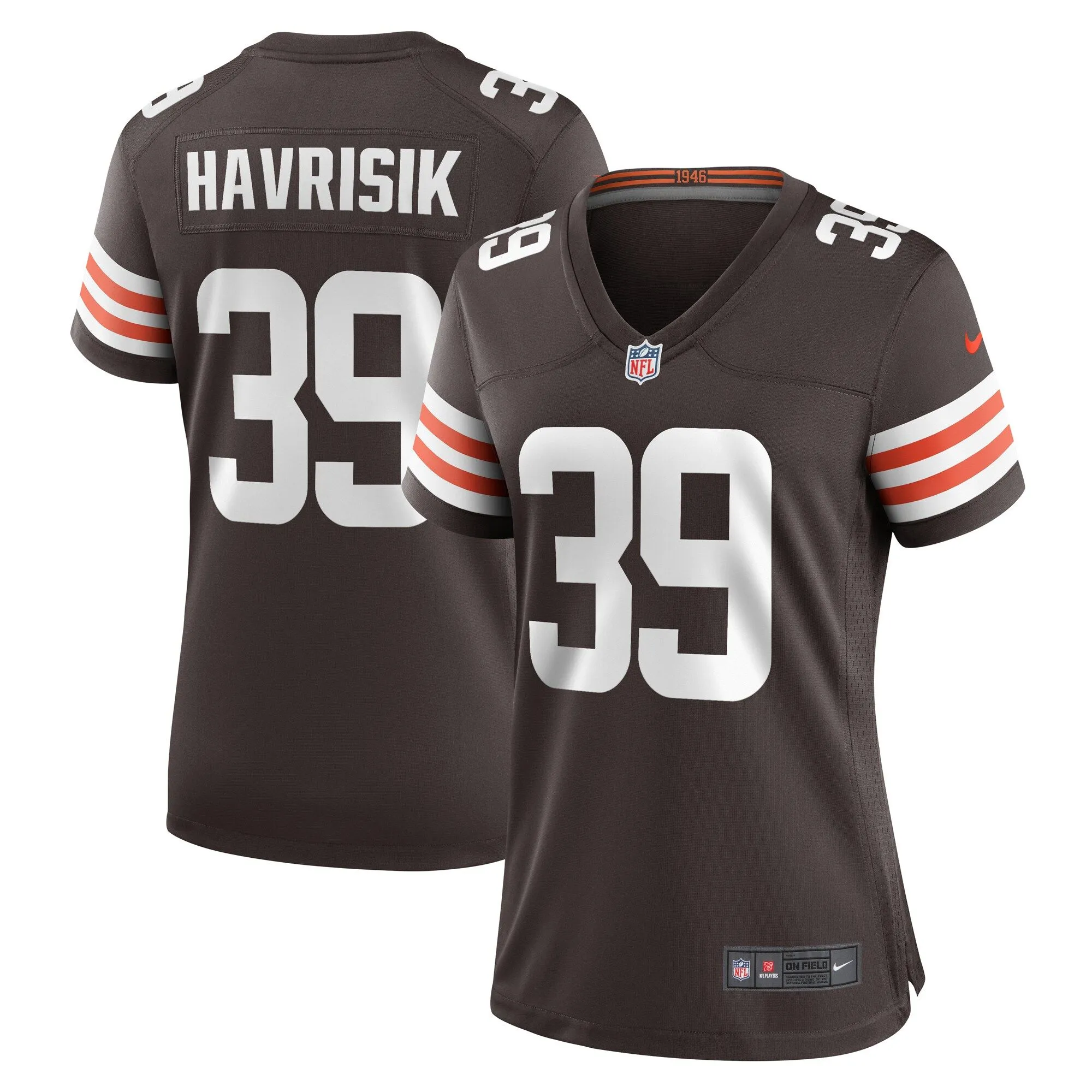 Lucas Havrisik Cleveland Browns  Women's Team Game Jersey -  Brown