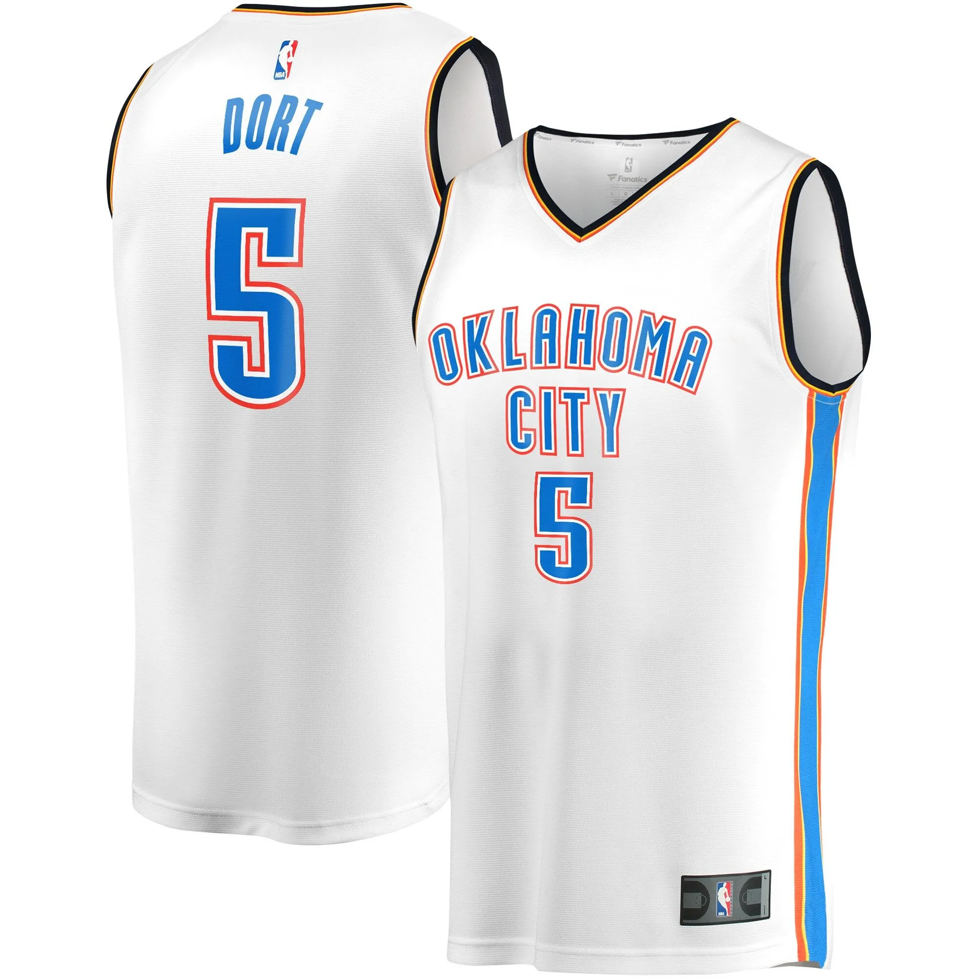 Luguentz Dort Oklahoma City Thunder Fanatics Branded Youth Fast Break Player Jersey - Association Edition - White