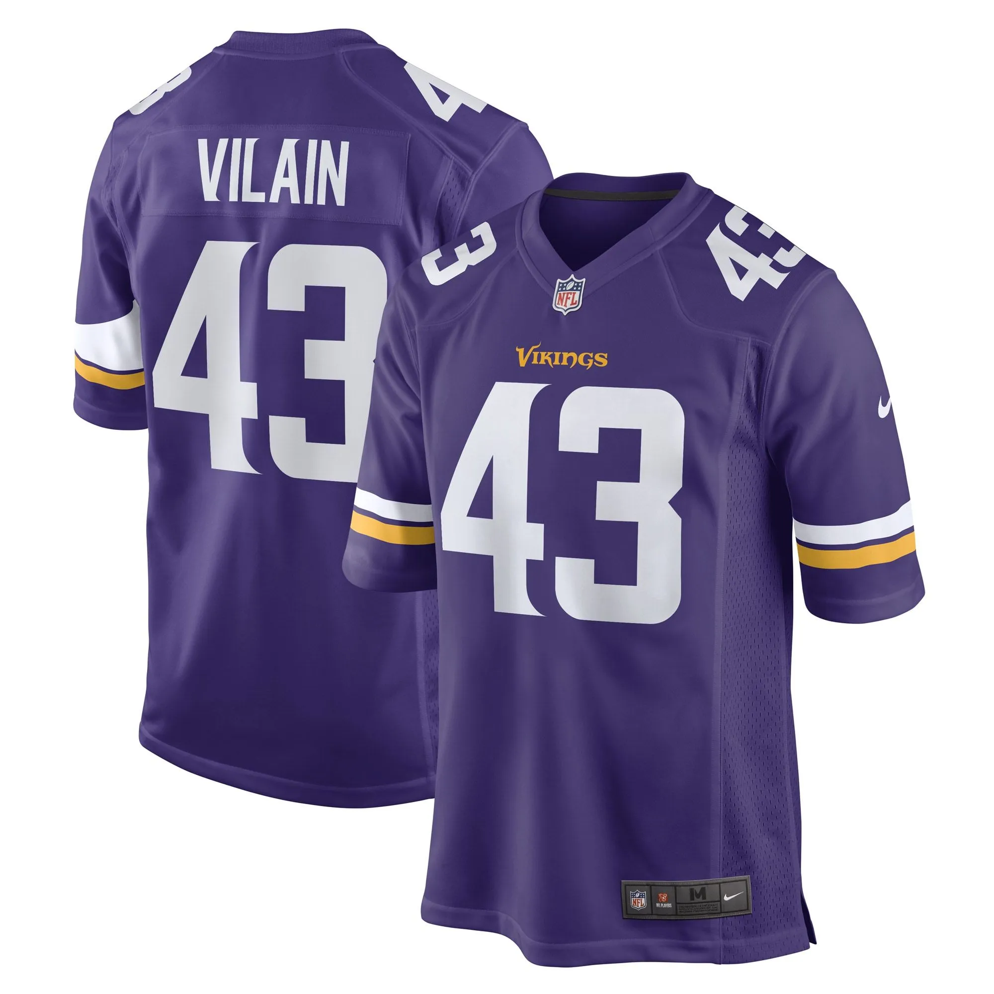 Luiji Vilain Minnesota Vikings  Game Player Jersey - Purple