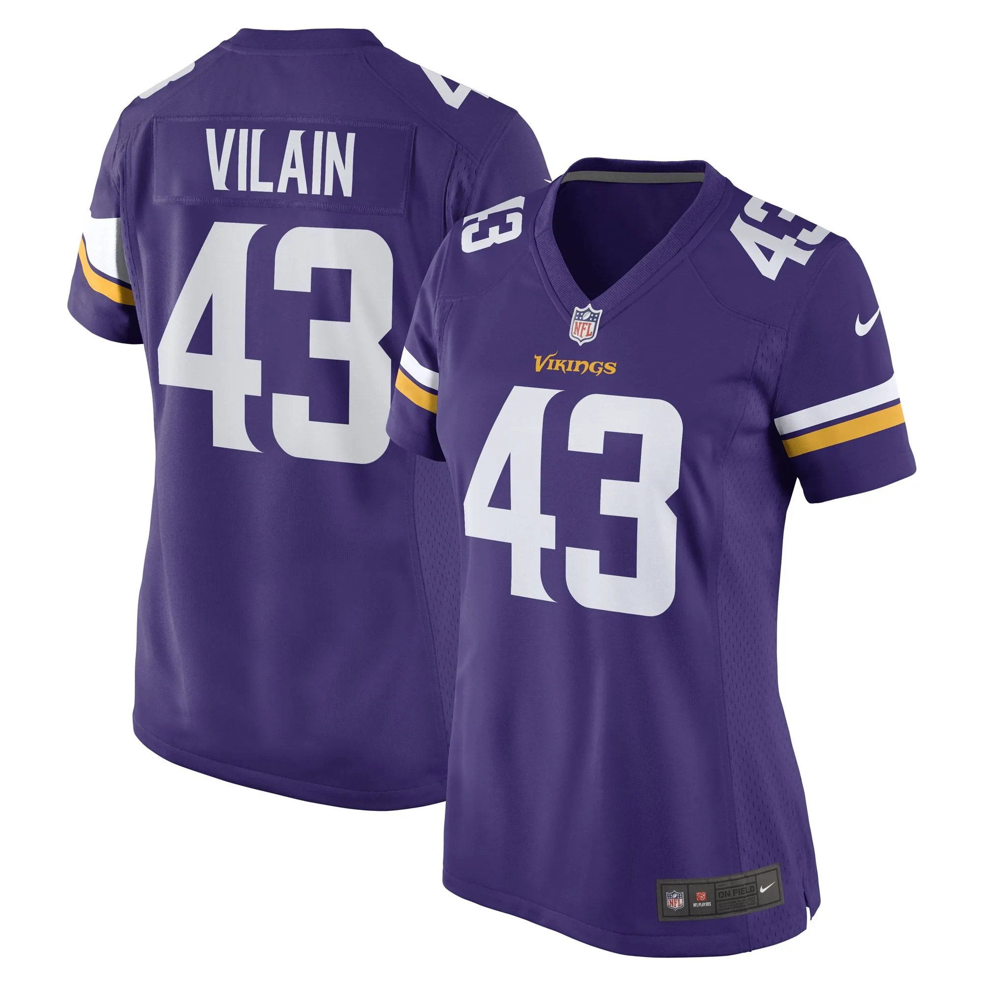 Luiji Vilain Minnesota Vikings  Women's Game Player Jersey - Purple