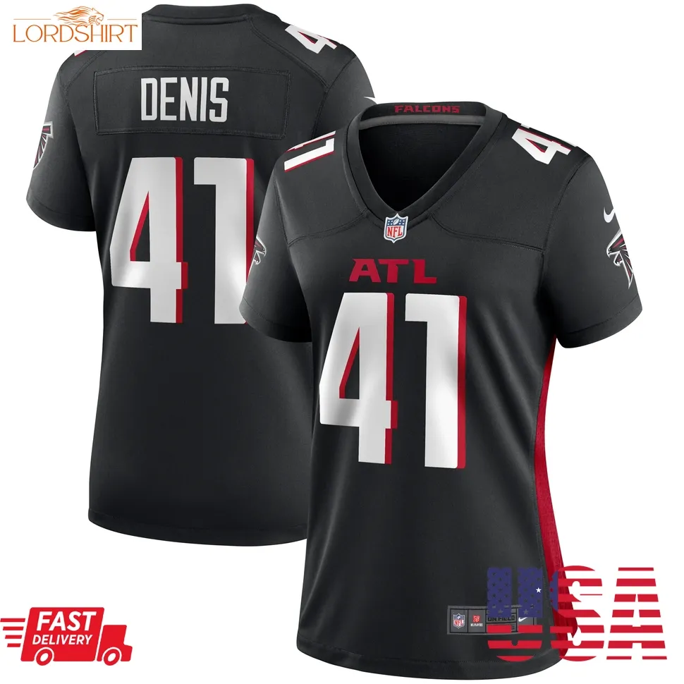 Lukas Denis Atlanta Falcons  Women's  Game Jersey    Black