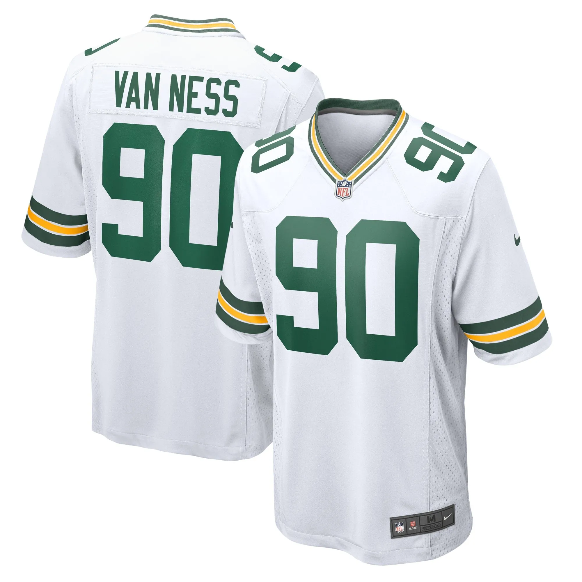 Lukas Van Ness Green Bay Packers   Game Jersey -  White