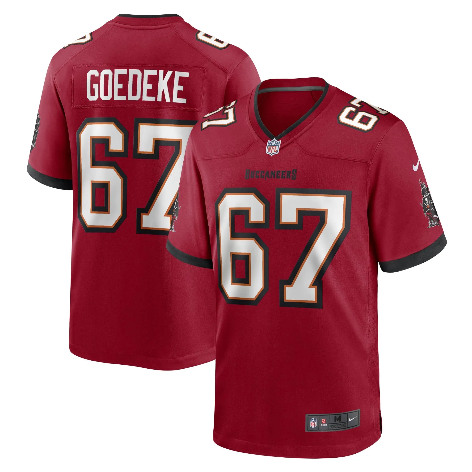 Luke Goedeke Tampa Bay Buccaneers  Game Player Jersey - Red