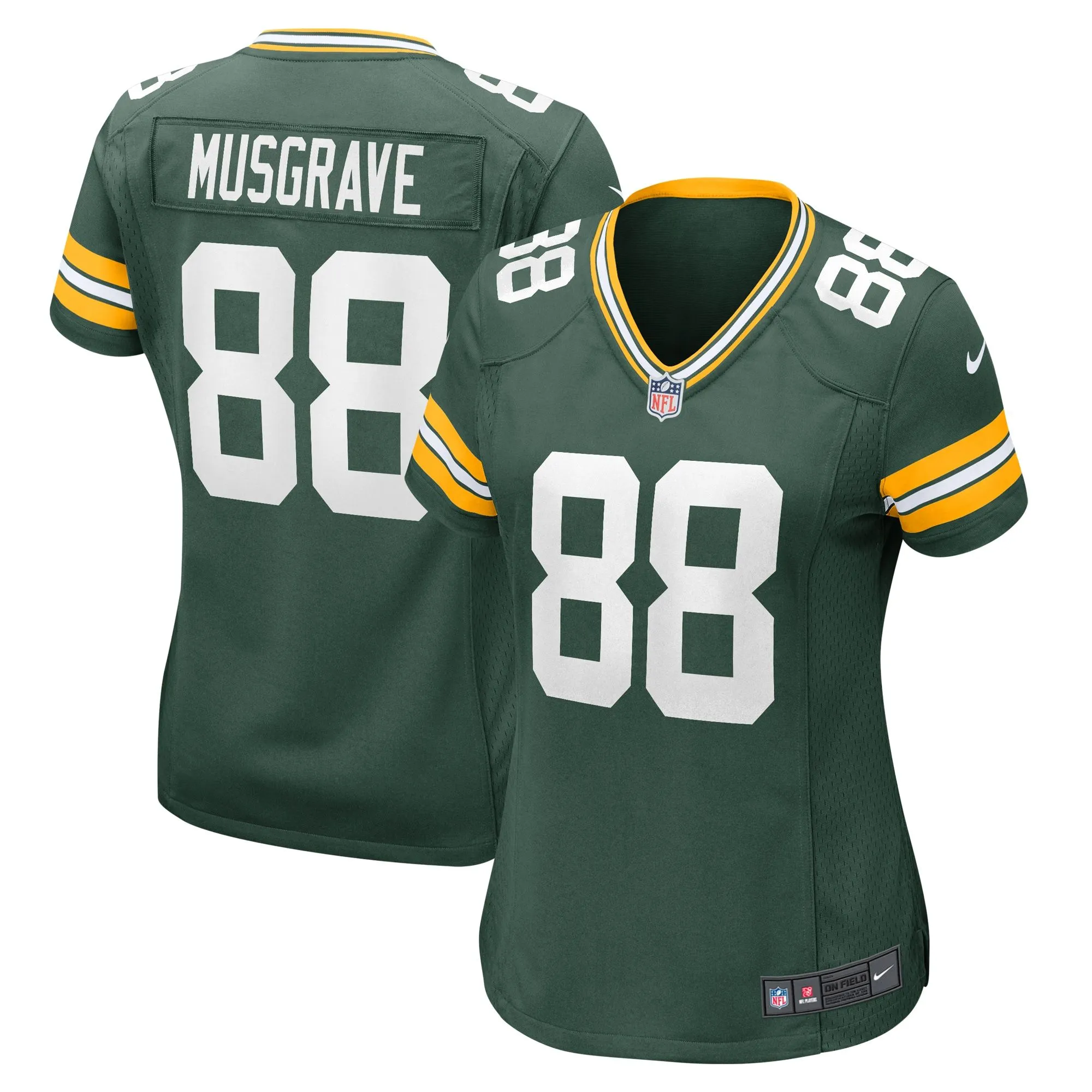 Luke Musgrave Green Bay Packers  Women's  Game Jersey -  Green