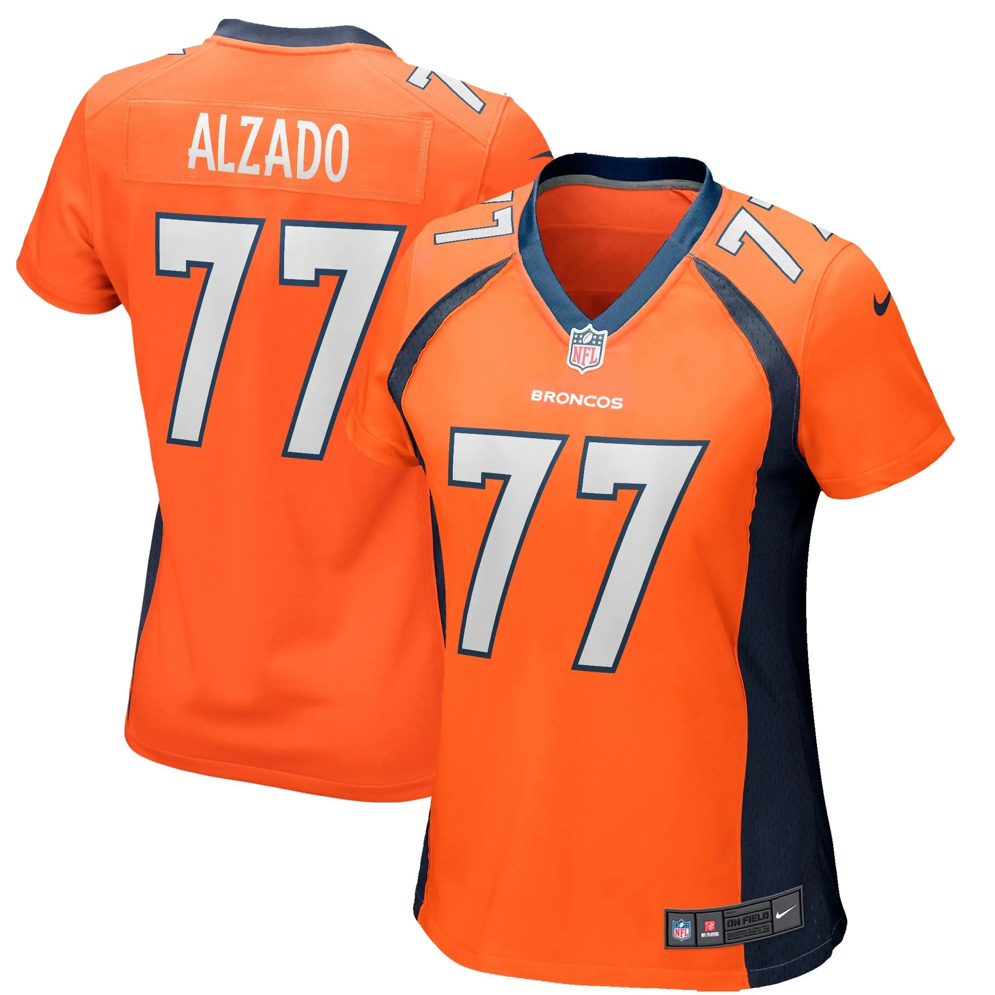 Lyle Alzado Denver Broncos  Women's Game Retired Player Jersey - Orange