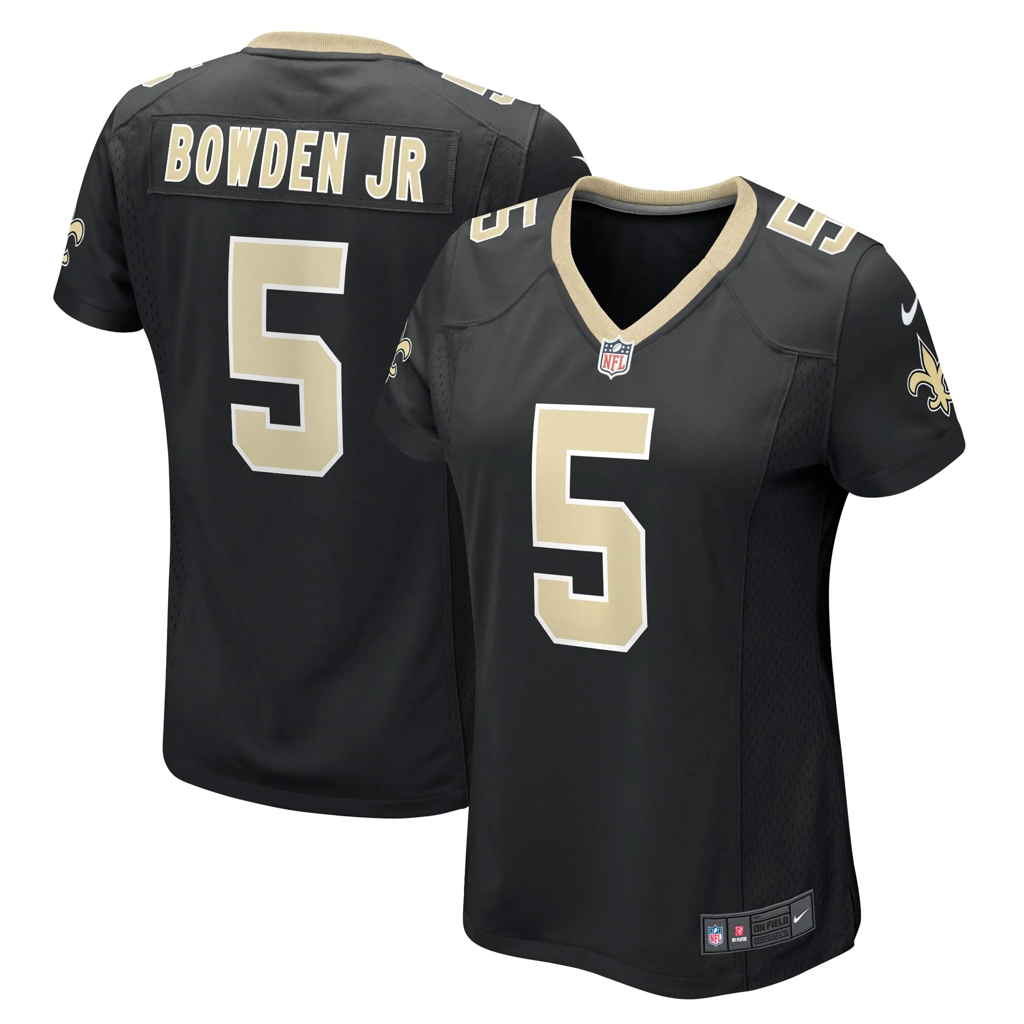 Lynn Bowden Jr. New Orleans Saints  Women's Team Game Jersey -  Black