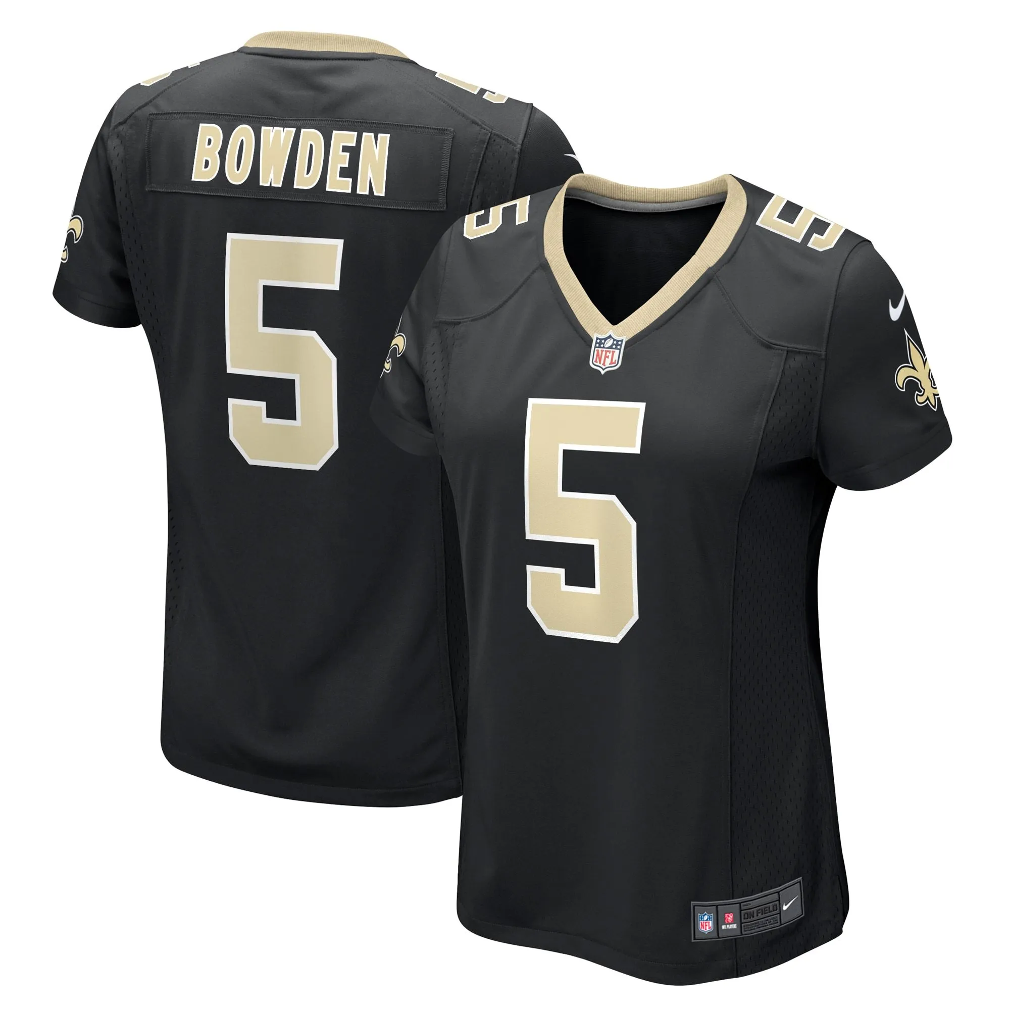 Lynn Bowden Jr. New Orleans Saints  Women's Team Game Jersey -  Black