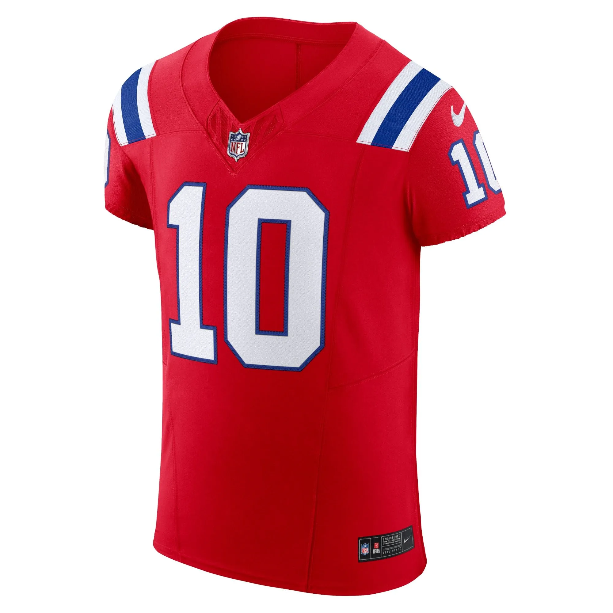 Mac Jones New England Patriots  Alternate Vapor F.U.S.E. Elite Jersey - Red