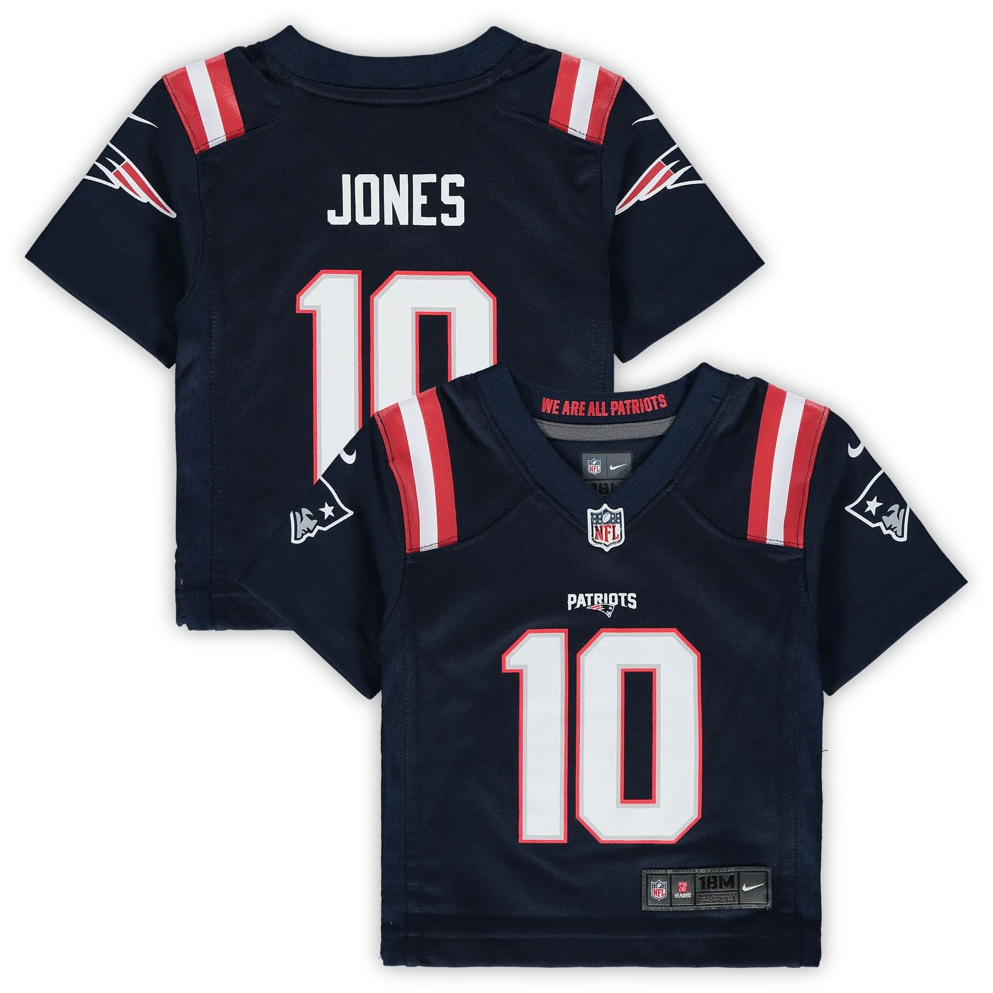 Mac Jones New England Patriots  Infant Game Jersey - Navy