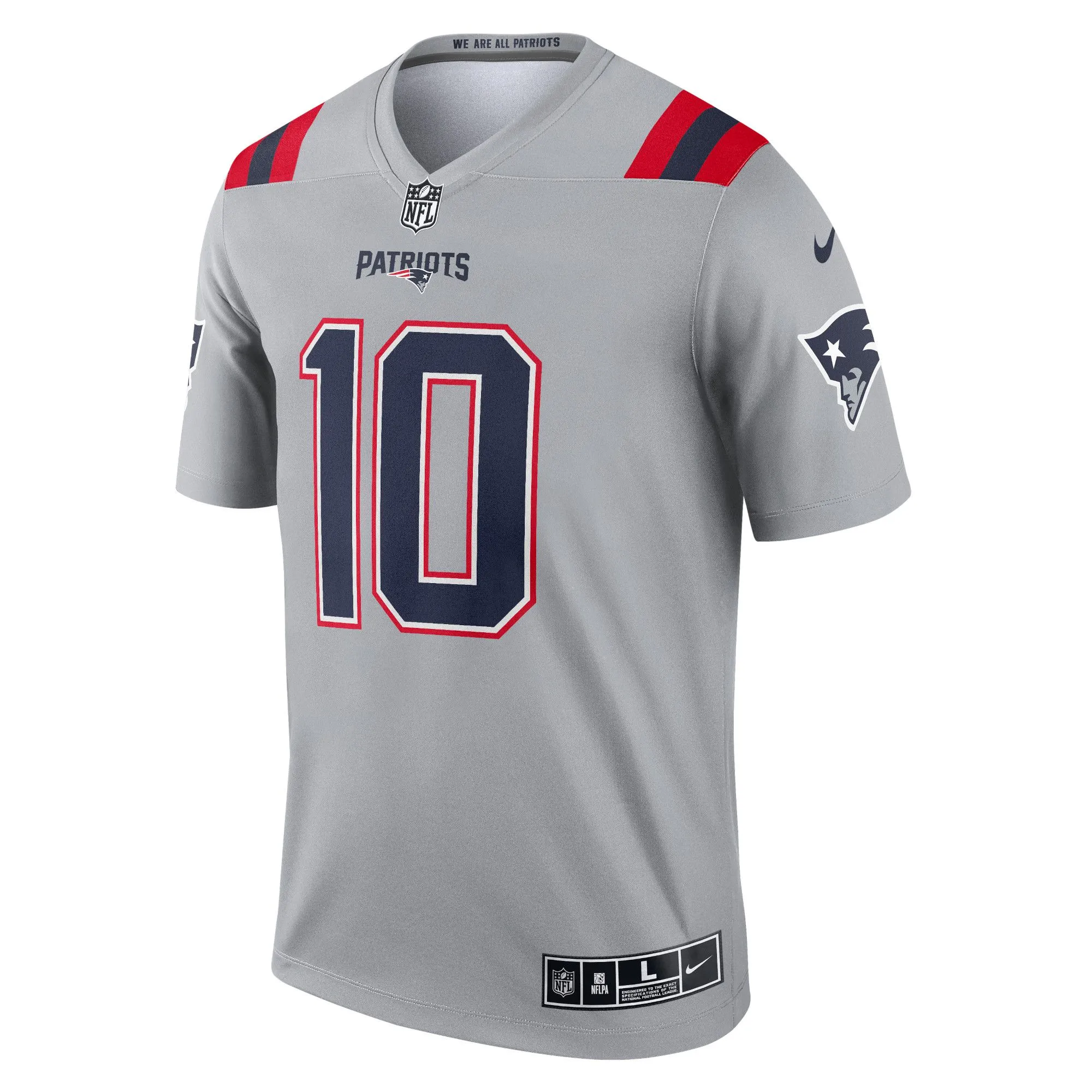 Mac Jones New England Patriots  Inverted Legend Jersey - Gray