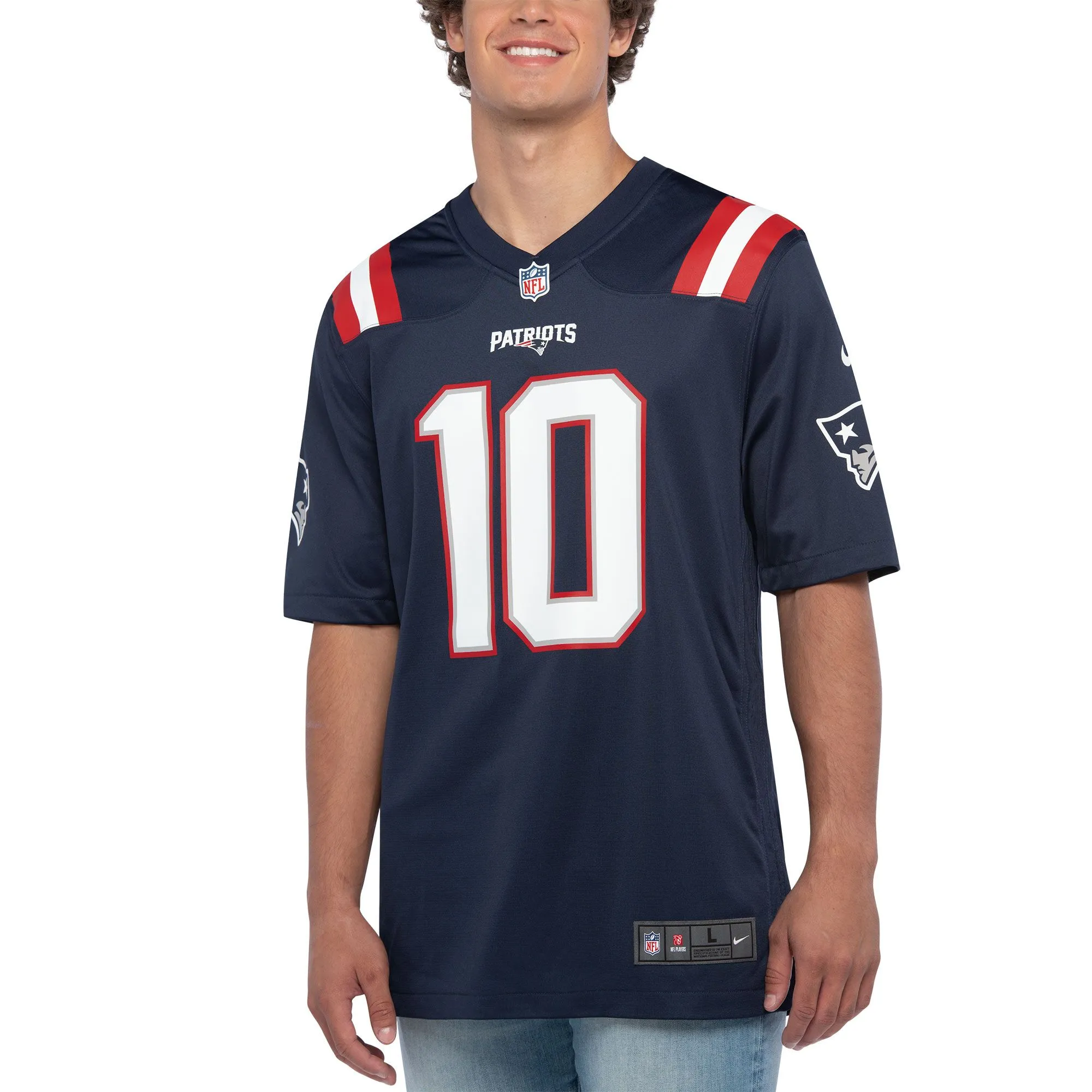 Mac Jones New England Patriots  Player Game Jersey - Navy