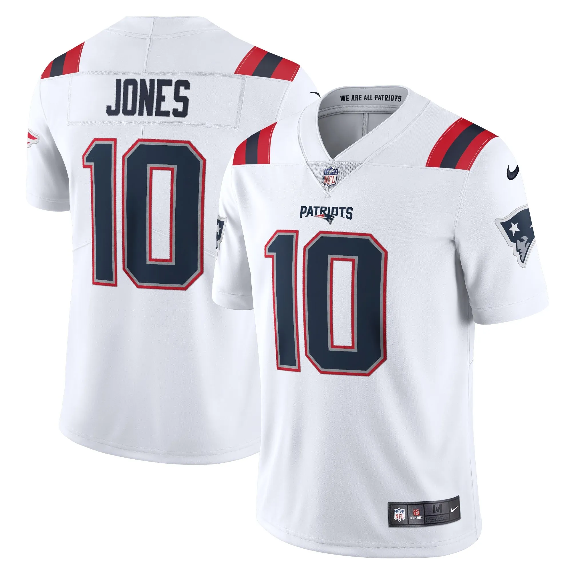 Mac Jones New England Patriots  Vapor Limited Jersey - White