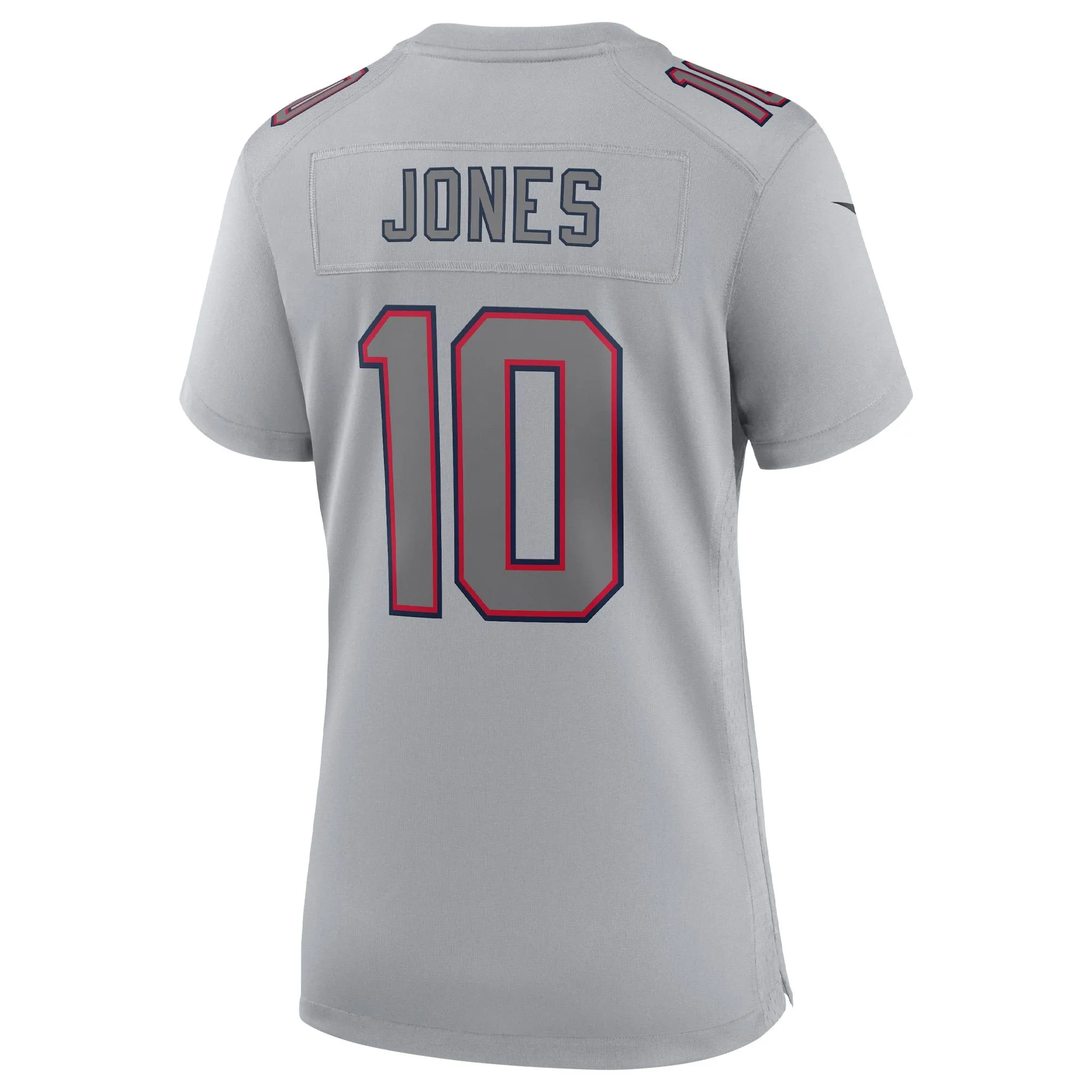 Mac Jones New England Patriots  Women's Atmosphere Fashion Game Jersey - Gray