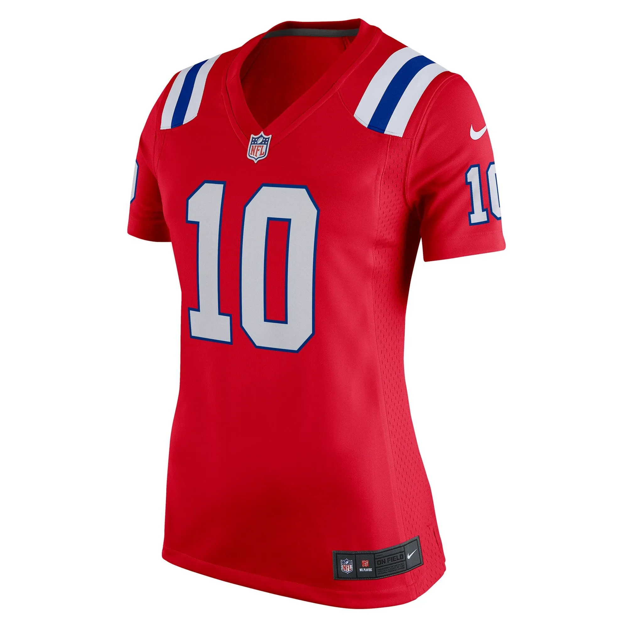 Mac Jones New England Patriots  Women's Game Alternate Jersey - Red