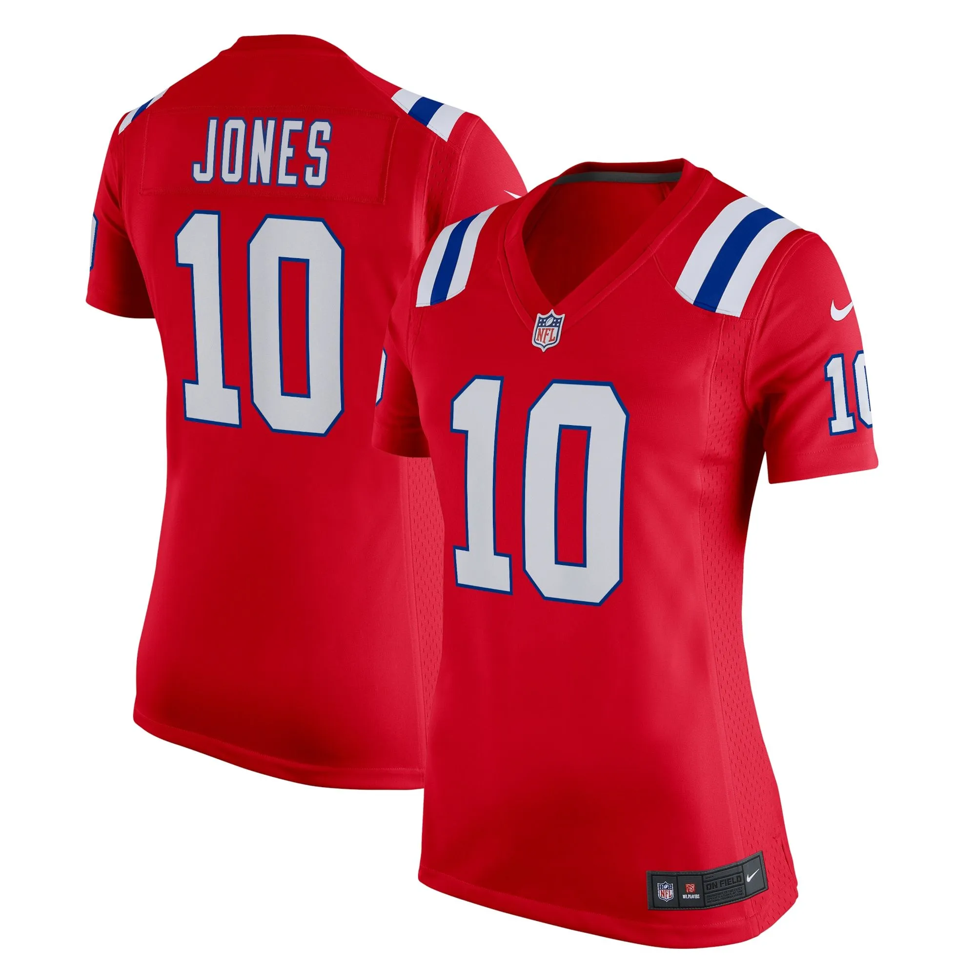 Mac Jones New England Patriots  Women's Game Jersey - Red