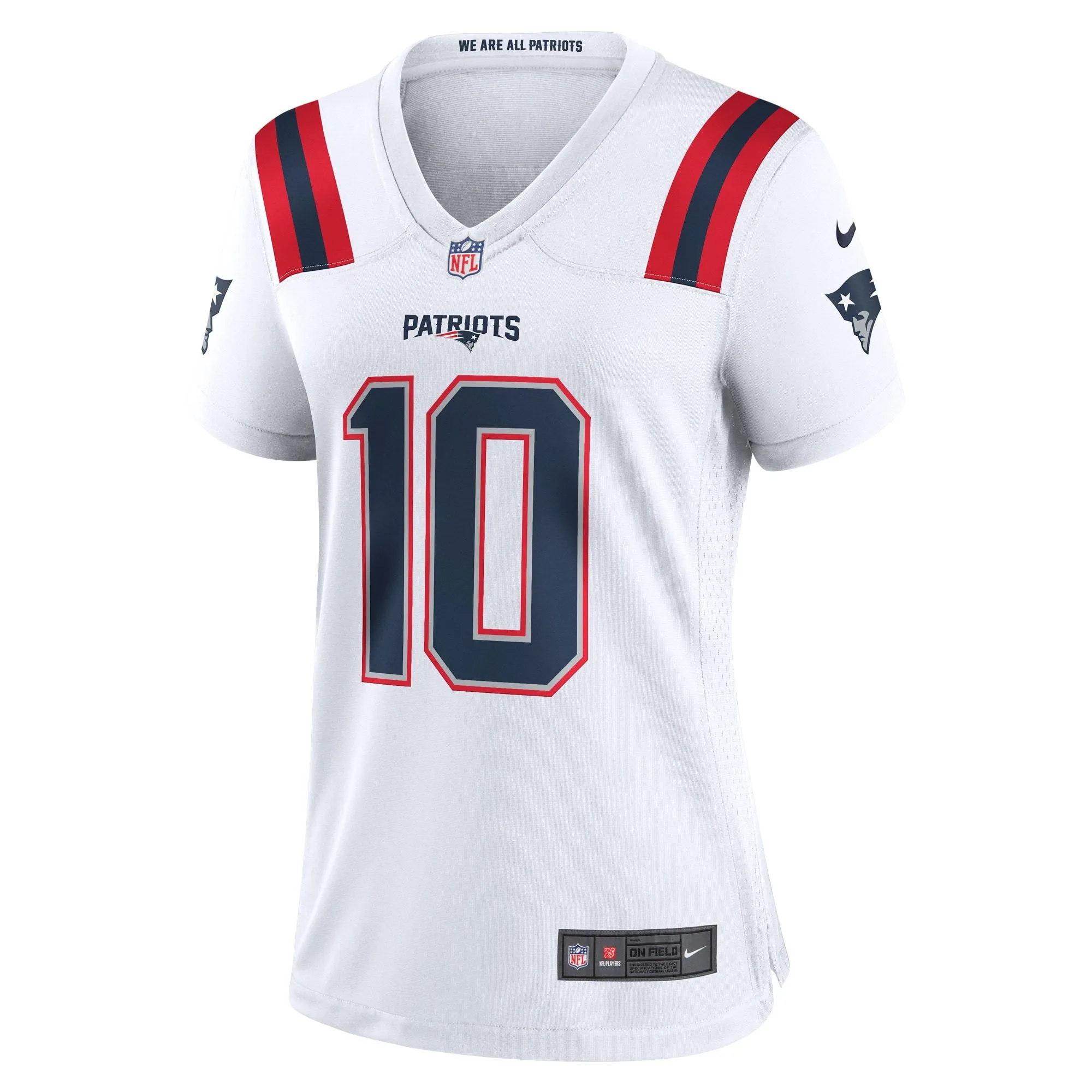 Mac Jones New England Patriots  Women's Player Jersey - White