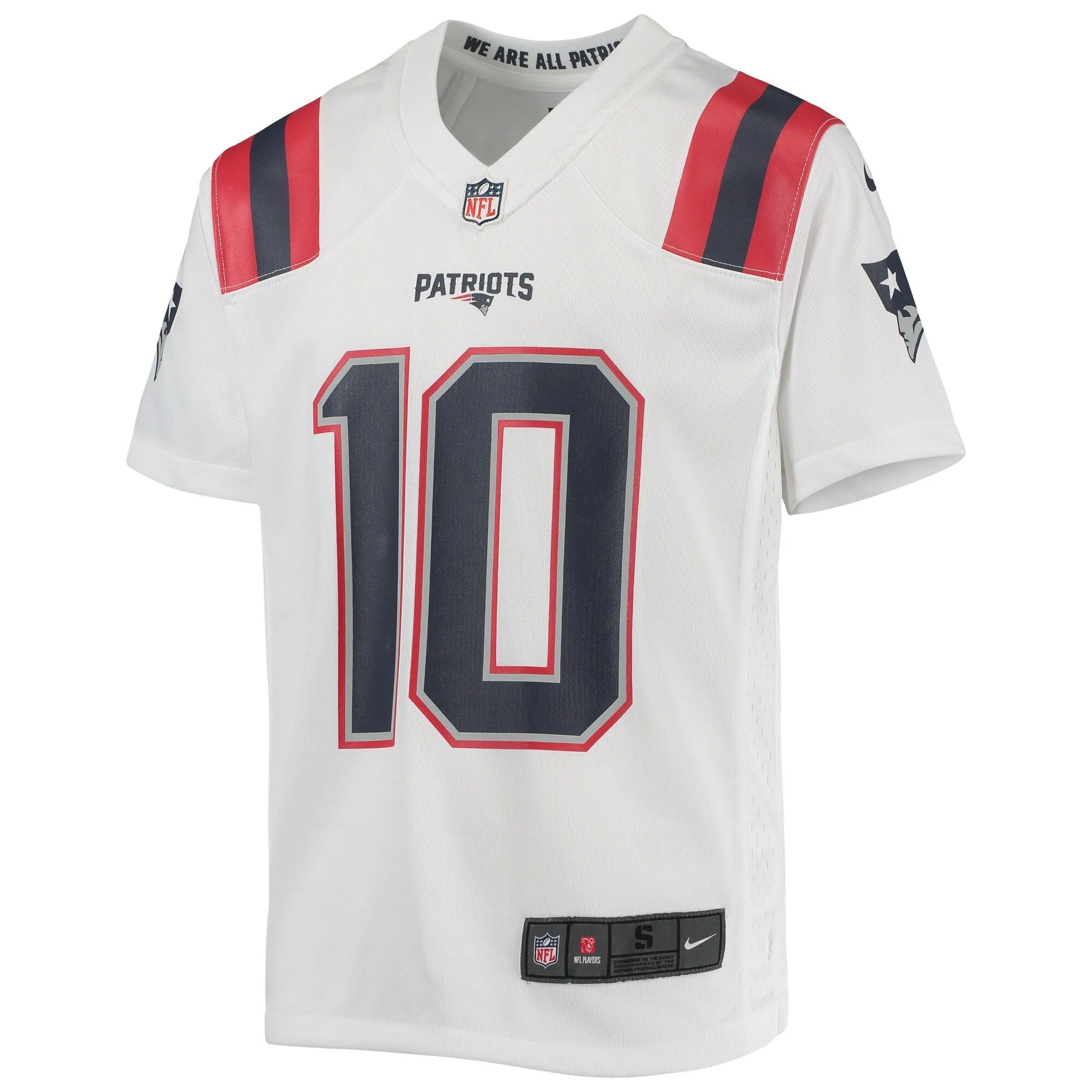 Mac Jones New England Patriots  Youth Game Jersey - White