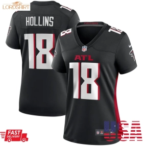 Mack Hollins Atlanta Falcons  Women's Game Player Jersey   Black