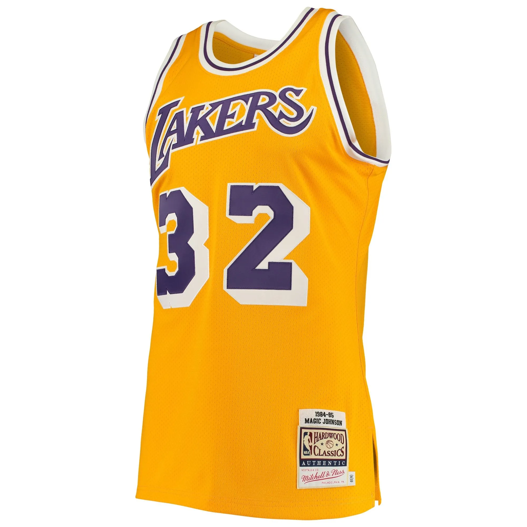 Magic Johnson Los Angeles Lakers Mitchell & Ness 1984/85 Hardwood Classics  Jersey - Gold