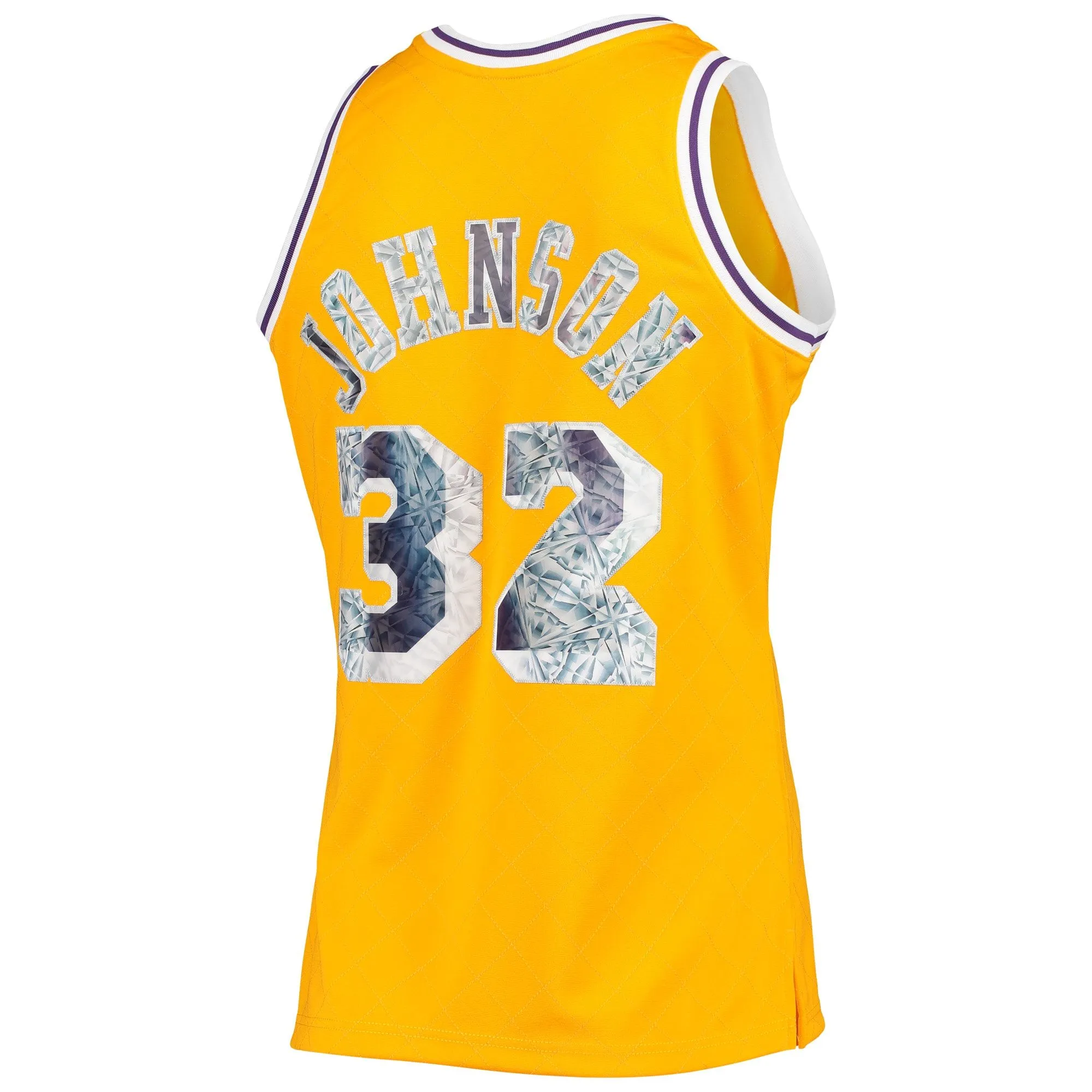 Magic Johnson Los Angeles Lakers Mitchell & Ness 1984/85 Hardwood Classics NBA 75th Anniversary Diamond Swingman Jersey - Gold