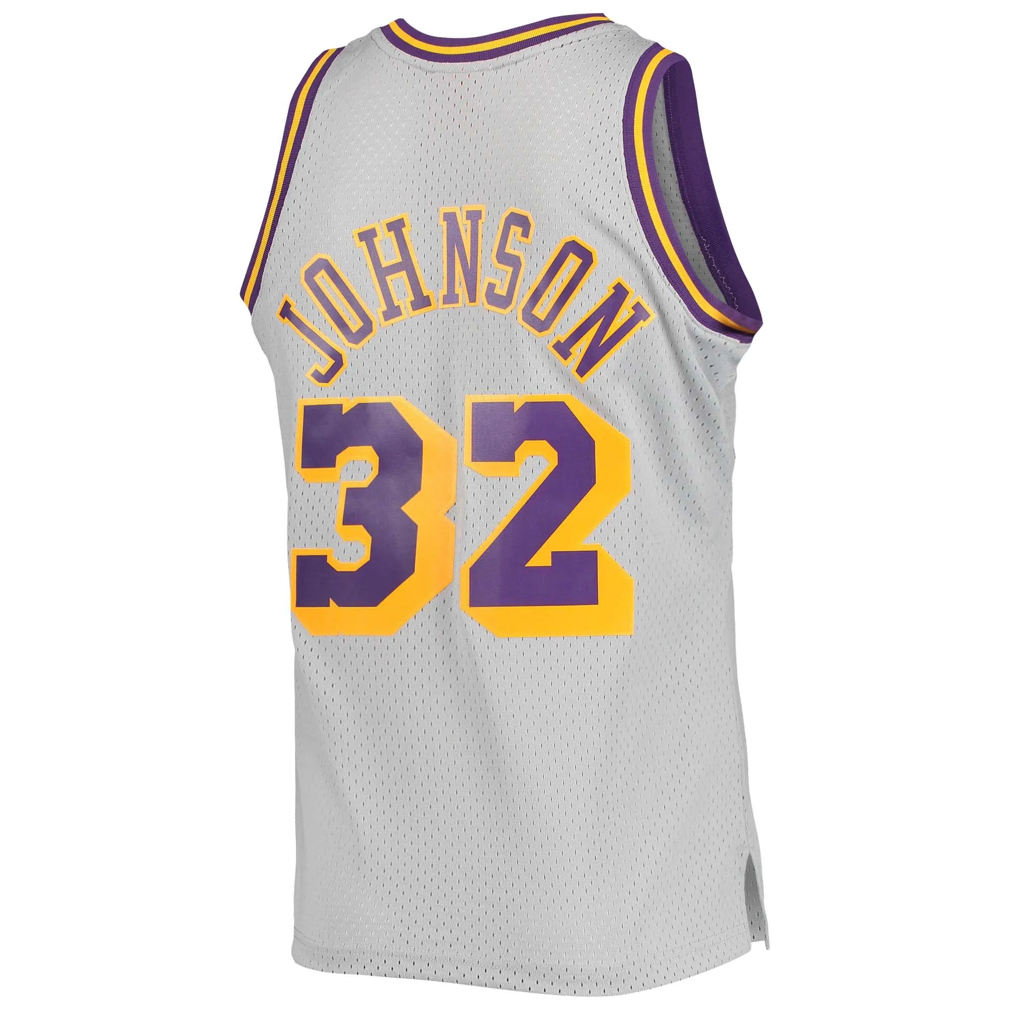 Magic Johnson Los Angeles Lakers Mitchell & Ness 1984-85 Hardwood Classics Reload 2.0 Throwback Swingman Jersey - Gray