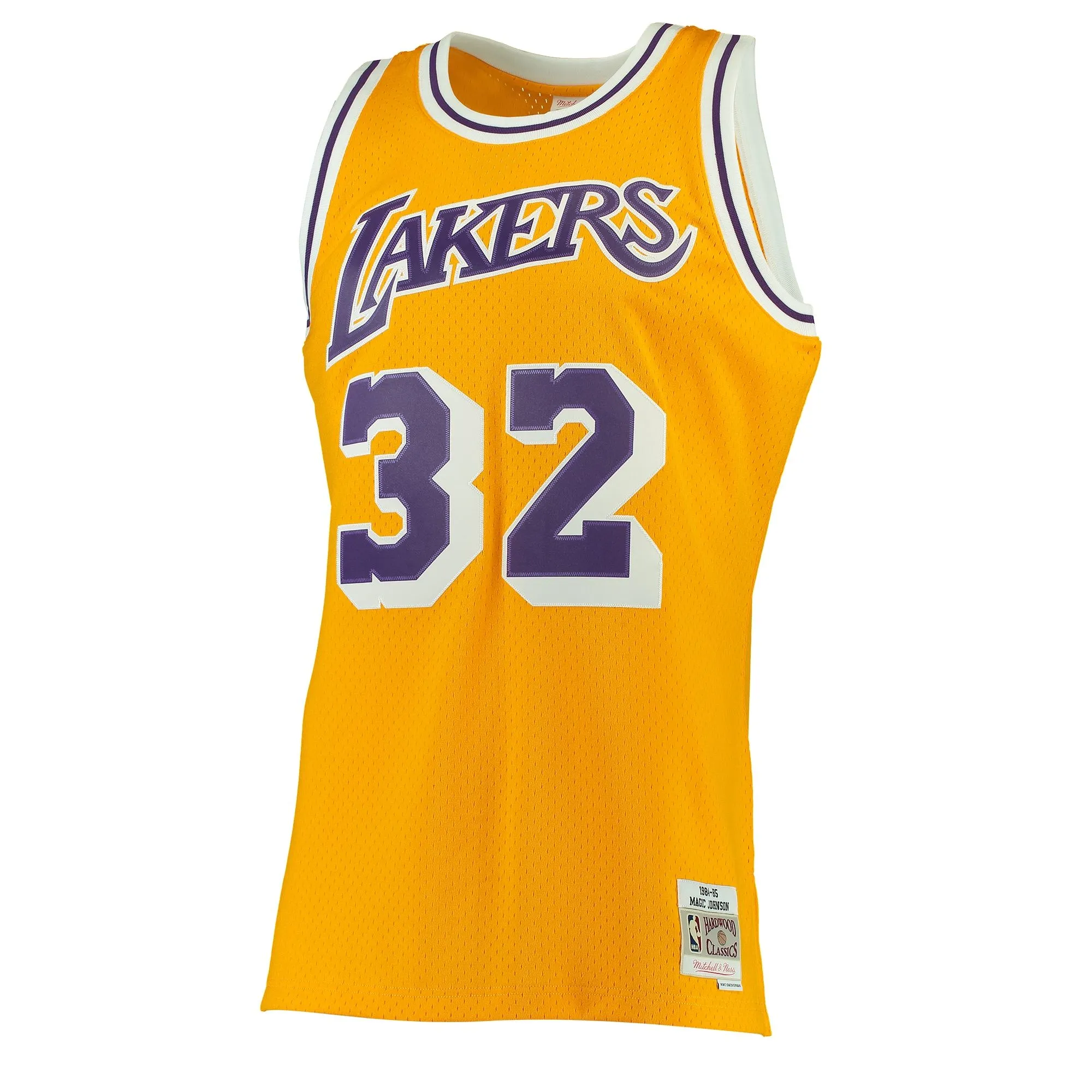 Magic Johnson Los Angeles Lakers Mitchell & Ness 1984/85 Hardwood Classics Swingman Jersey - Gold