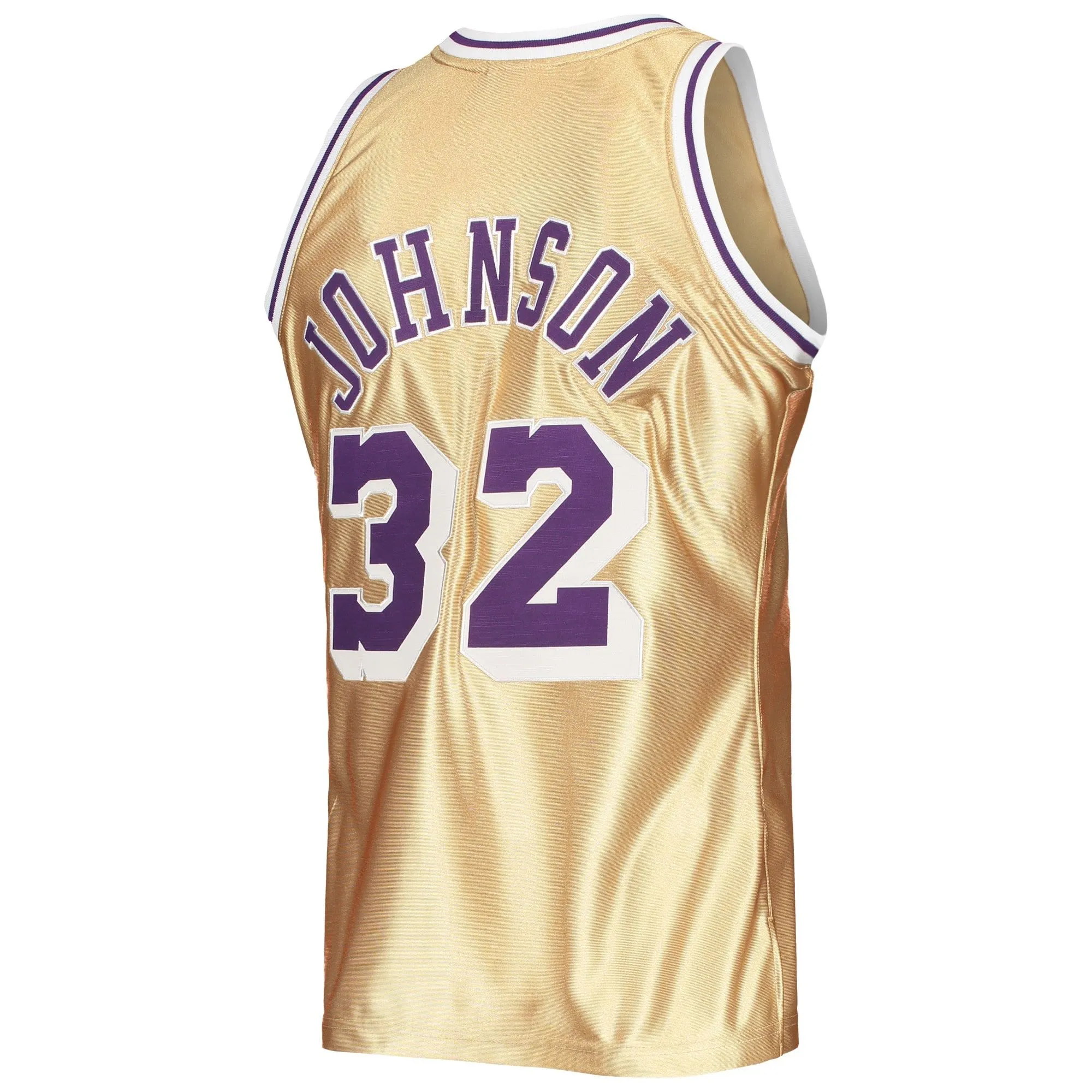 Magic Johnson Los Angeles Lakers Mitchell & Ness 75th Anniversary 1984/85 Hardwood Classics Swingman Jersey - Gold