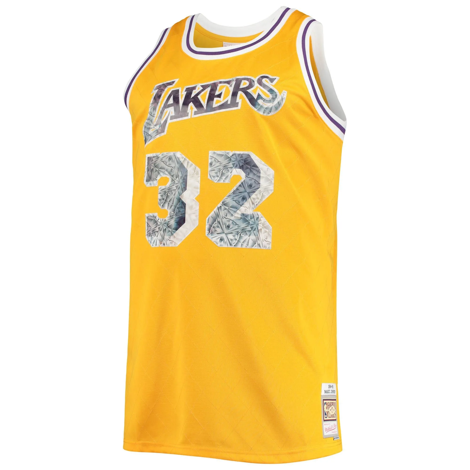 Magic Johnson Los Angeles Lakers Mitchell & Ness Big & Tall 1984/85 NBA 75th Anniversary Diamond Swingman Jersey - Gold