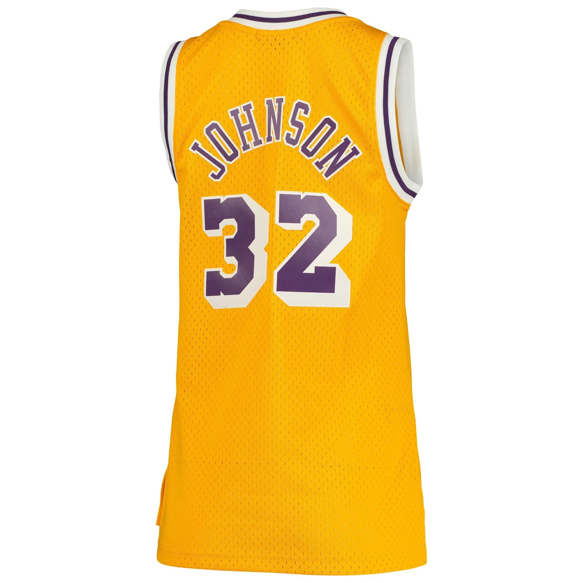 Magic Johnson Los Angeles Lakers Mitchell & Ness Women's 1984/85 Hardwood Classics Swingman Jersey - Gold