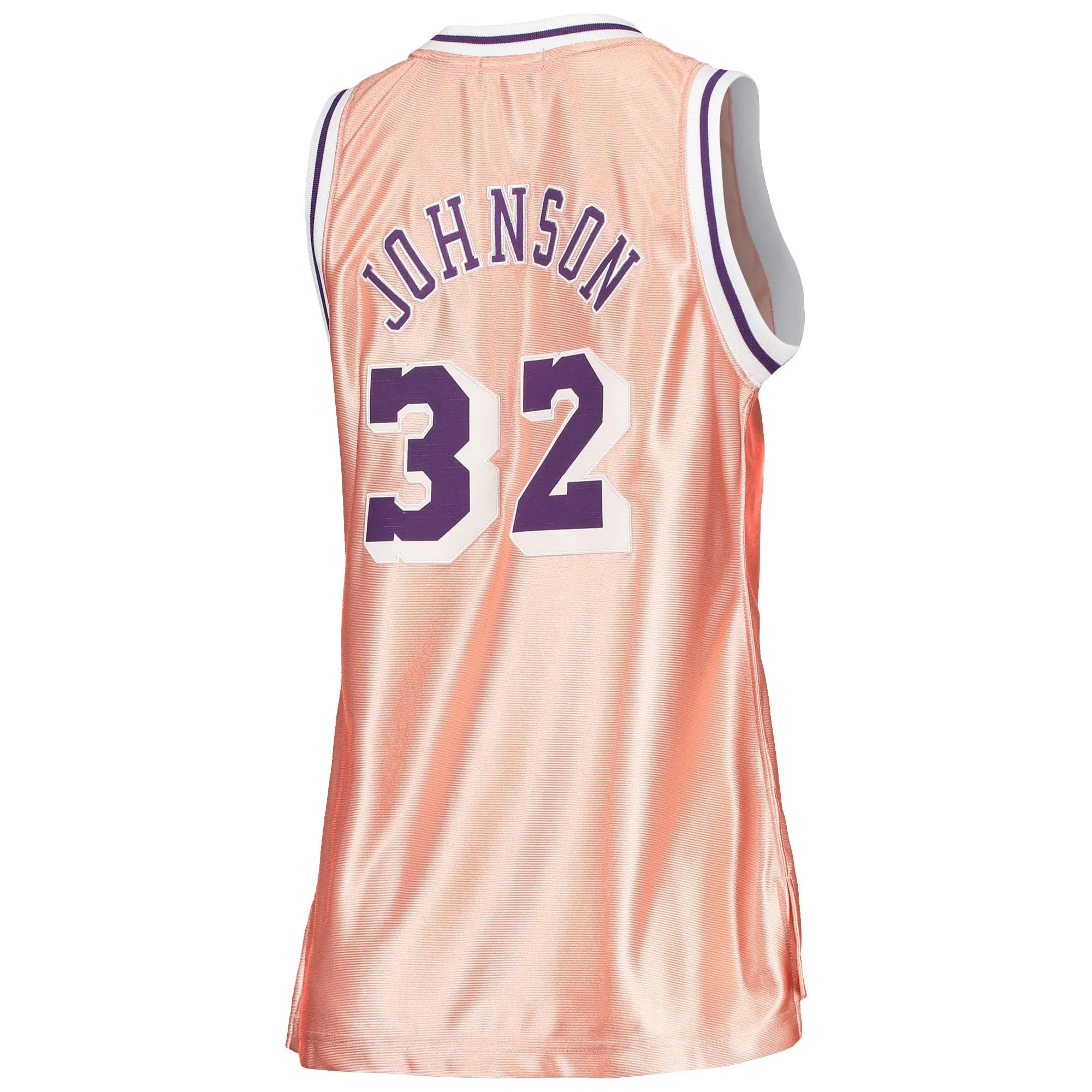 Magic Johnson Los Angeles Lakers Mitchell & Ness Women's 75th Anniversary Rose Gold 1984 Swingman Jersey - Pink