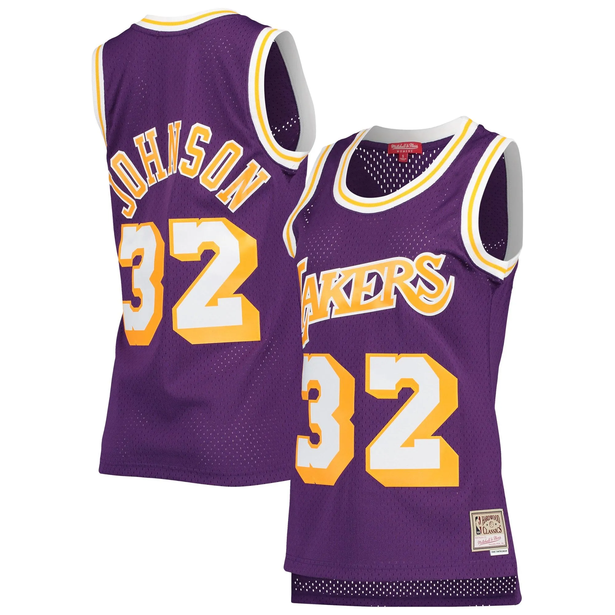 Magic Johnson Los Angeles Lakers Mitchell & Ness Women's Hardwood Classics 1984/85 Swingman Jersey - Purple