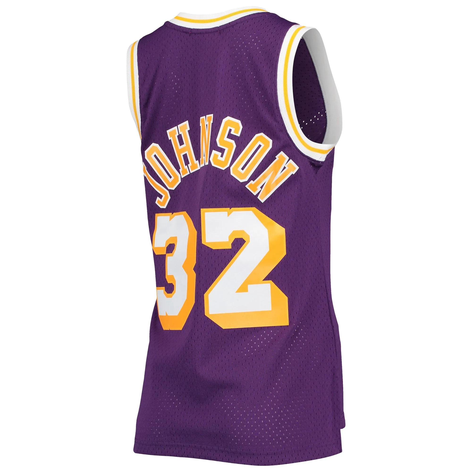 Magic Johnson Los Angeles Lakers Mitchell & Ness Women's Hardwood Classics 1984/85 Swingman Jersey - Purple