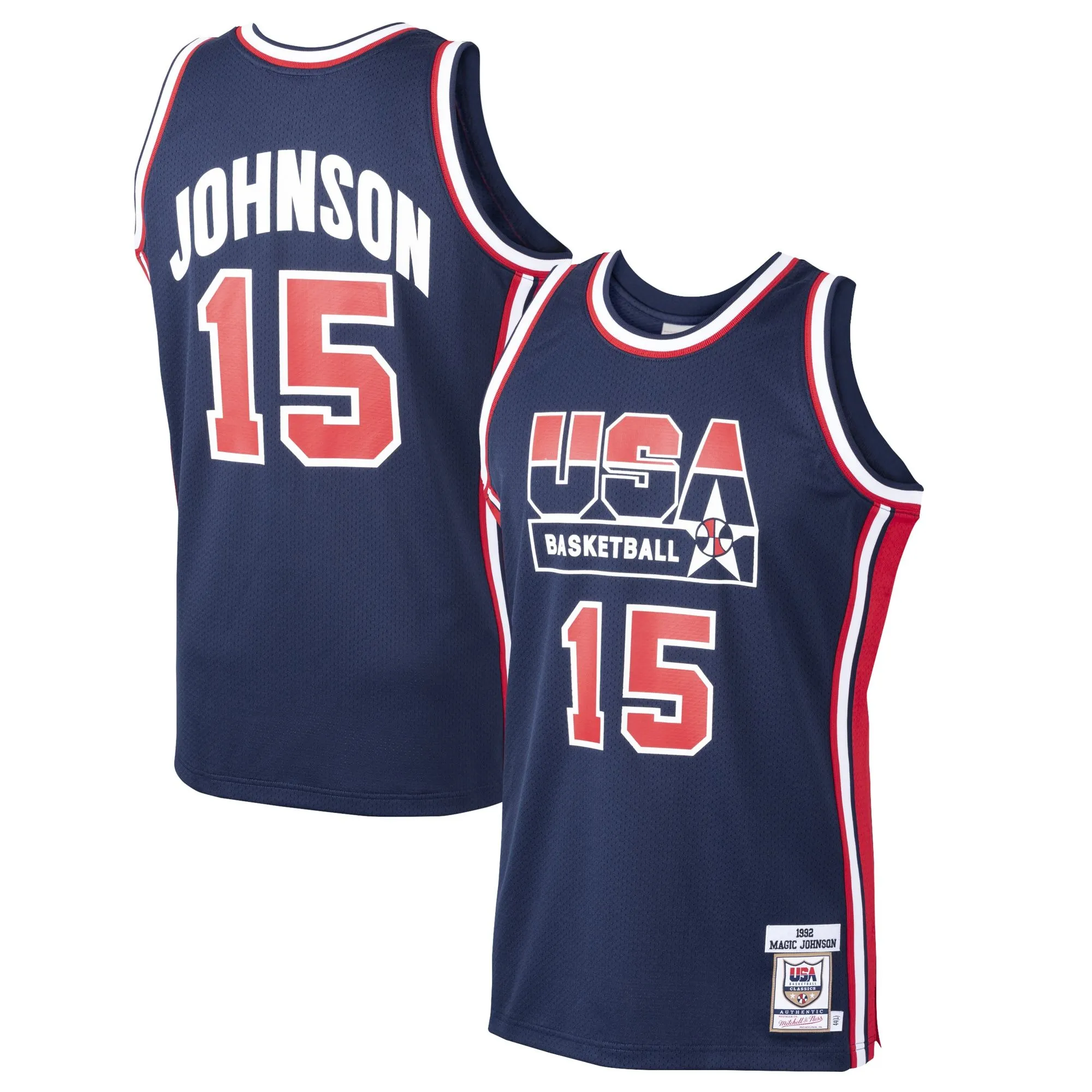 Magic Johnson USA Basketball Mitchell & Ness 1992 Dream Team  Jersey - Navy