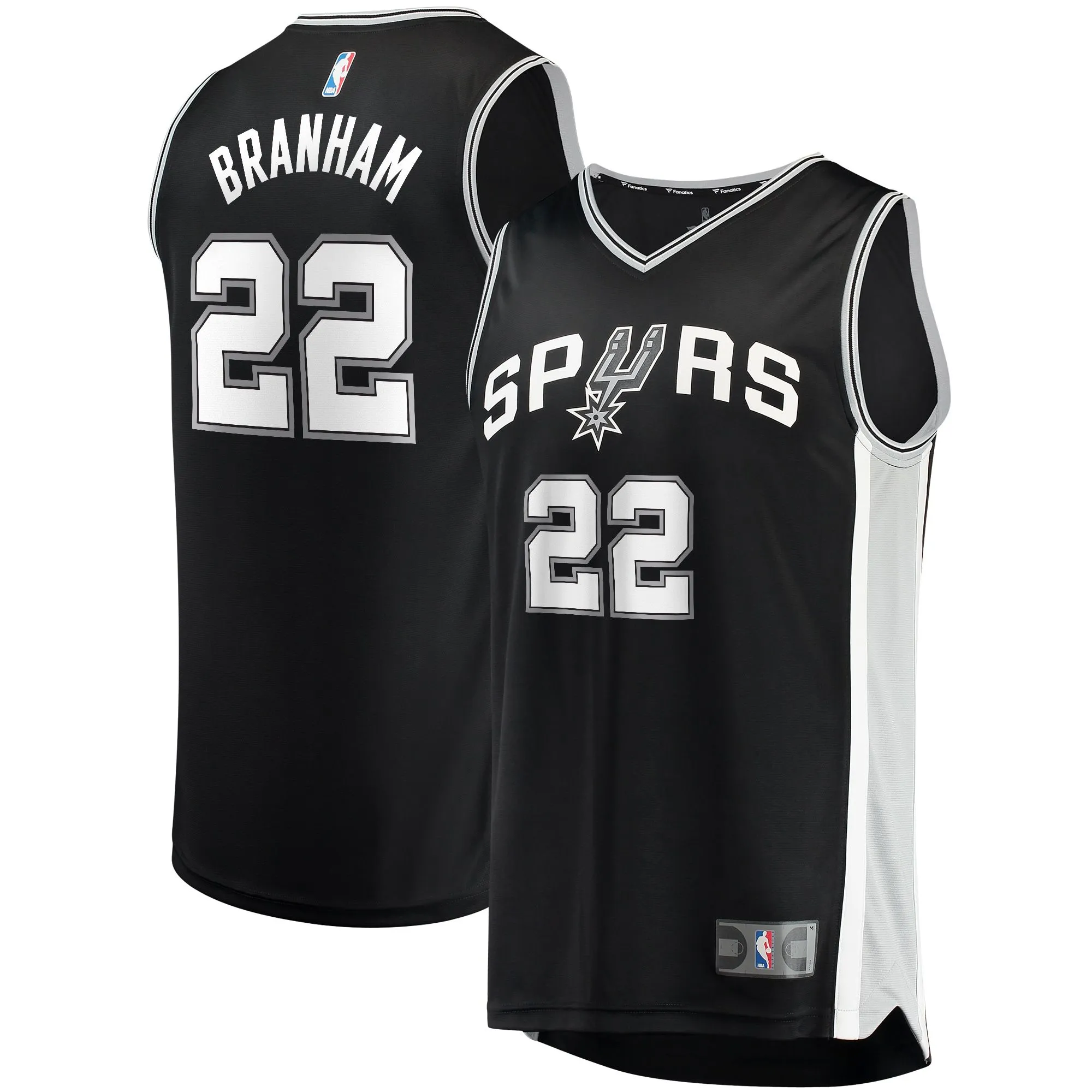 Malaki Branham San Antonio Spurs Fanatics Branded Fast Break Replica Player Jersey - Icon Edition - Black