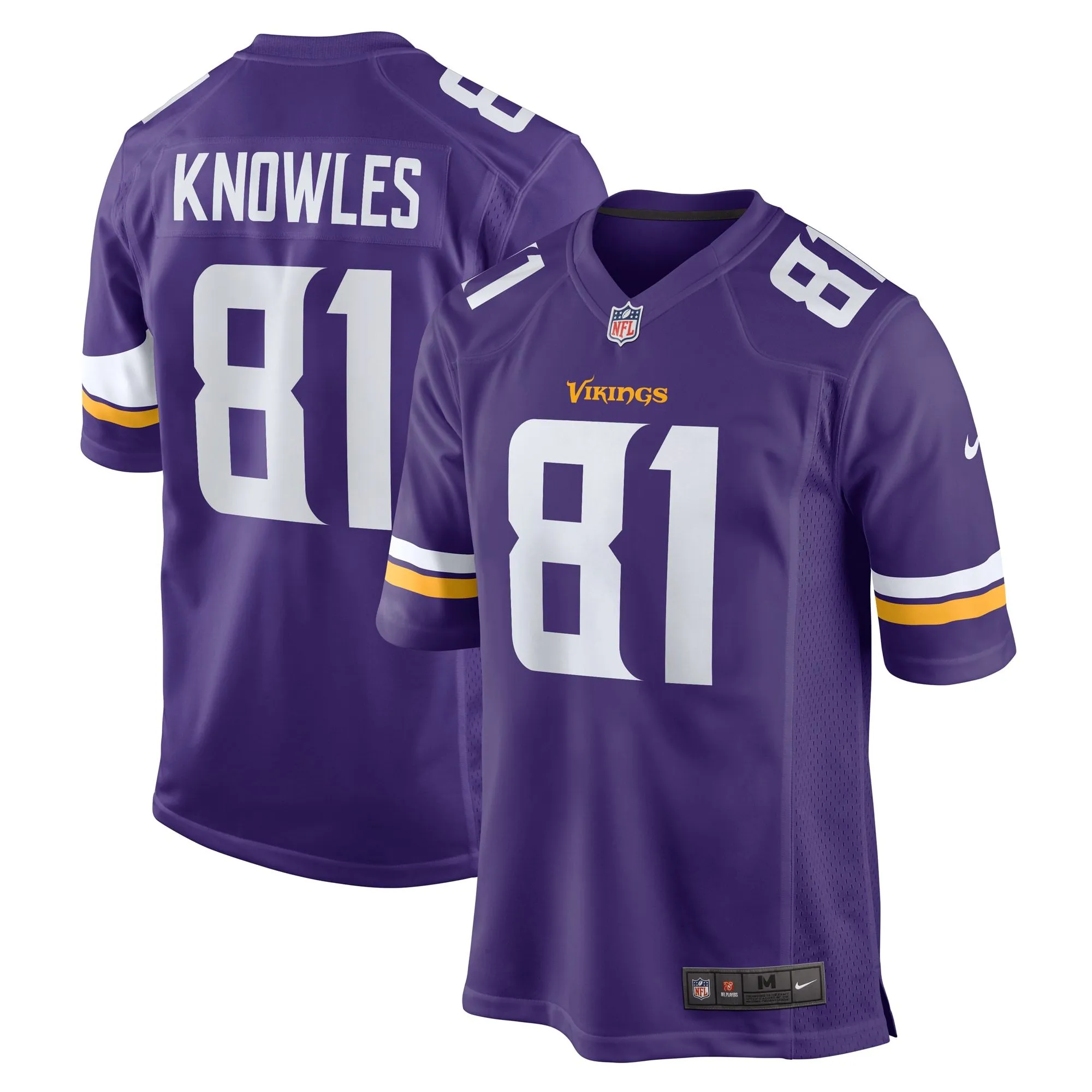 Malik Knowles Minnesota Vikings  Team Game Jersey -  Purple