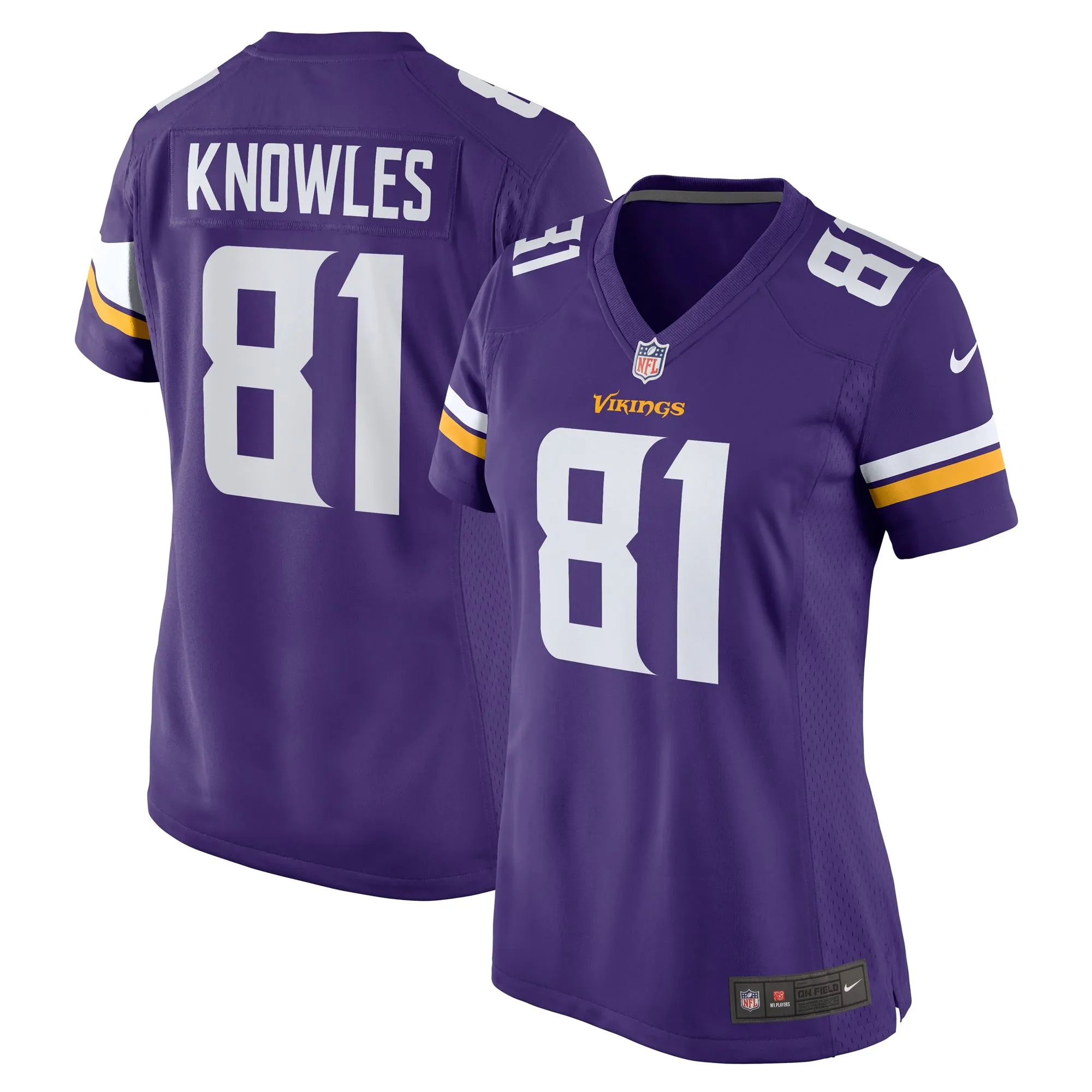 Malik Knowles Minnesota Vikings  Women's Team Game Jersey -  Purple