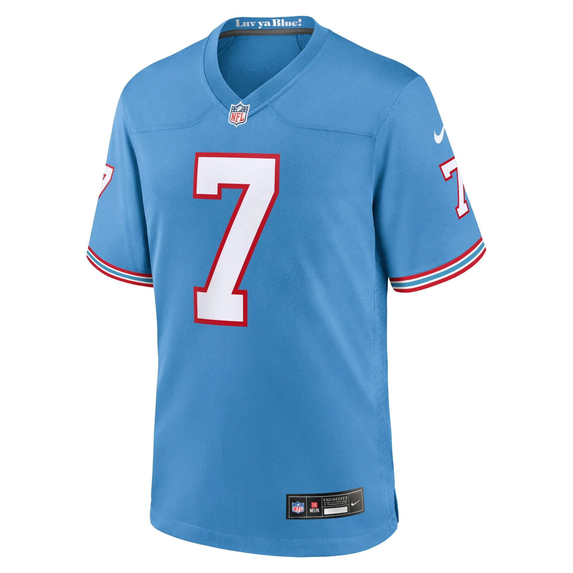 Malik Willis Tennessee Titans  Oilers Throwback Alternate Game Player Jersey - Light Blue